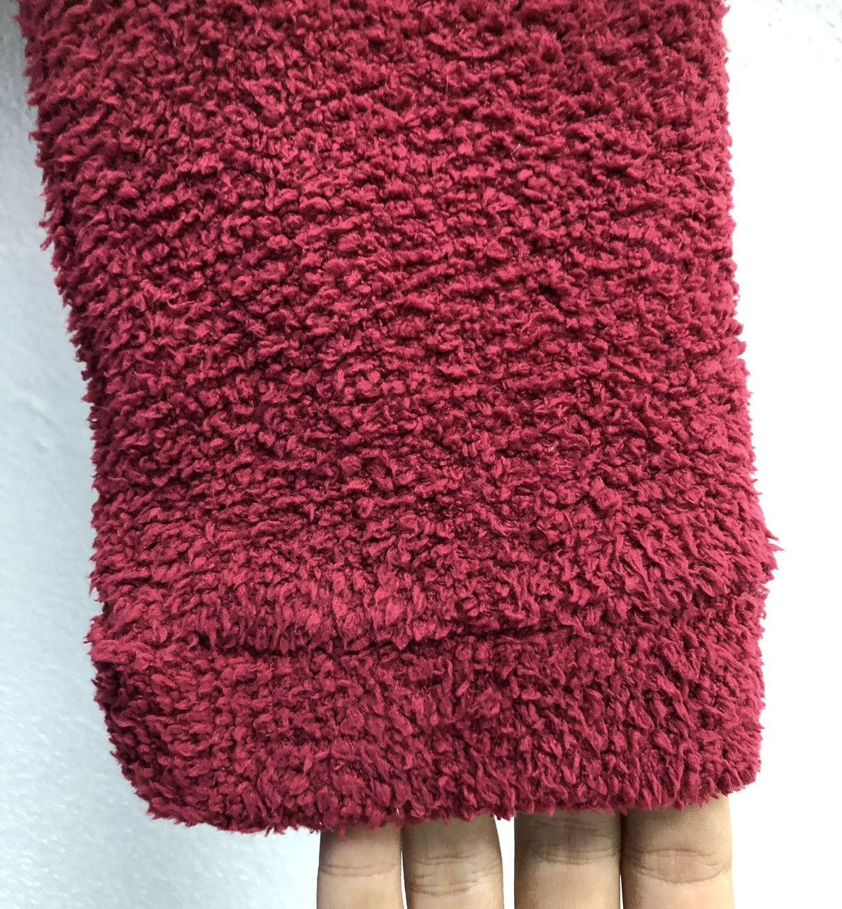 Japanese Brand × Y's × Yohji Yamamoto Yohji Y's for Living Burgundy Textured Lounge Dress Size US XL / EU 56 / 4 - 5 Thumbnail
