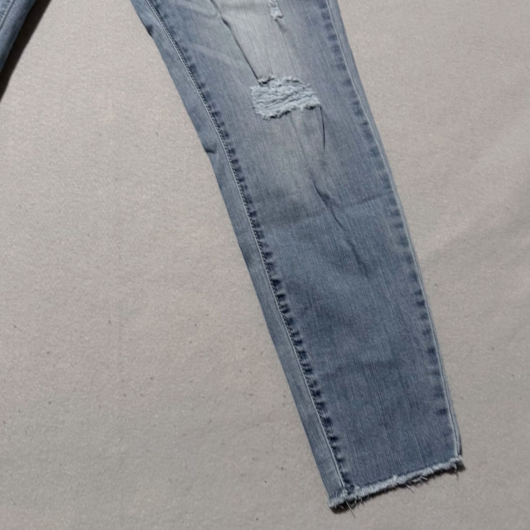 Levi's Denizen by Levi's Ultra High Rise Ankle Jegging Jeans Distressed Frayed - 15 Blue Women Jeans" Size 36" / US 14 / IT 50 - 6 Thumbnail