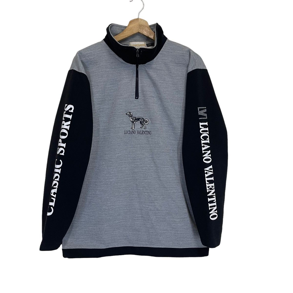 Designer Vintage Luciano Valentino Halfzip Sweatshirt Size M Size US M / EU 48-50 / 2 - 1 Thumbnail