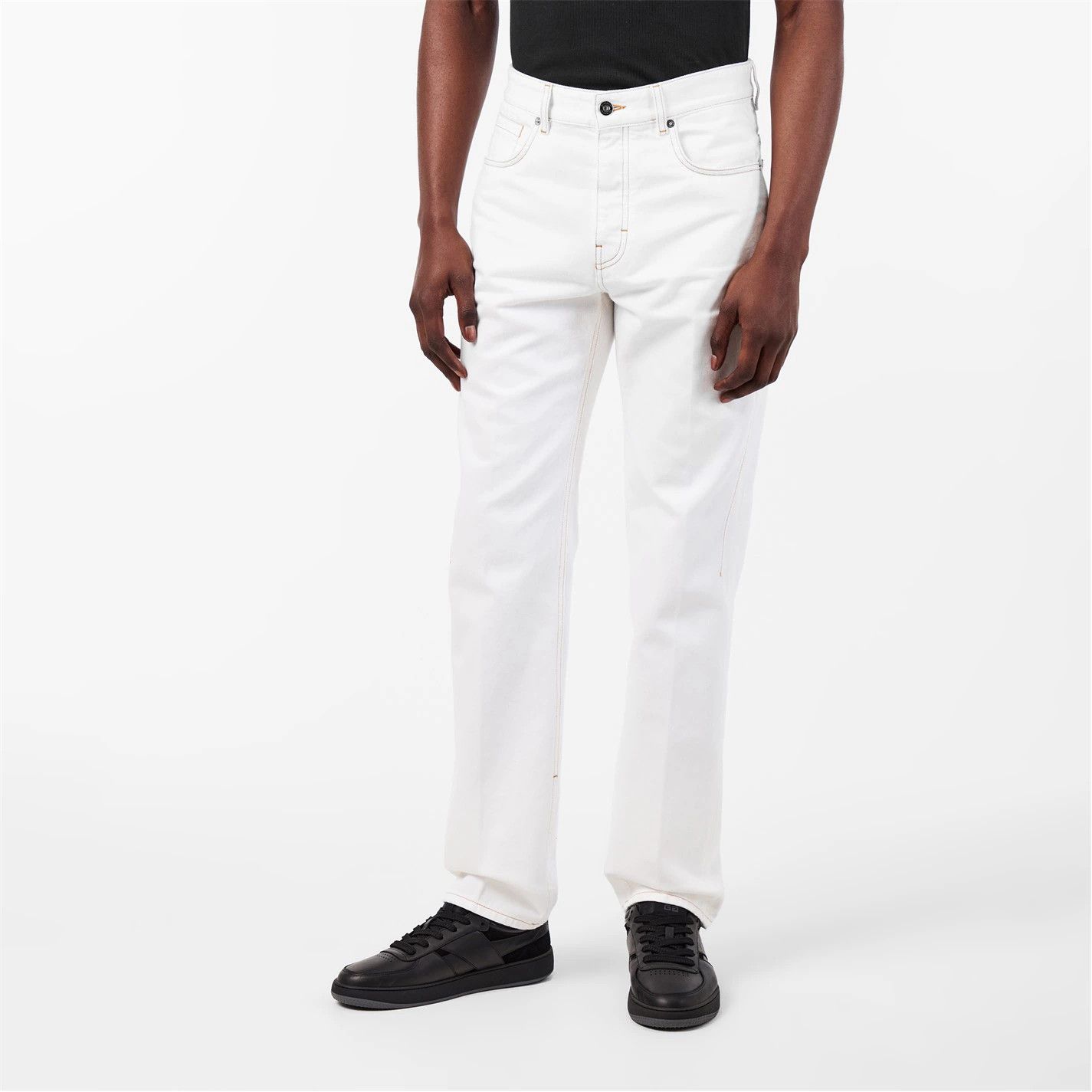 Givenchy o1g2r1mq0426 Straight Leg Jeans in Ivory Size US 36 / EU 52 - 2 Thumbnail
