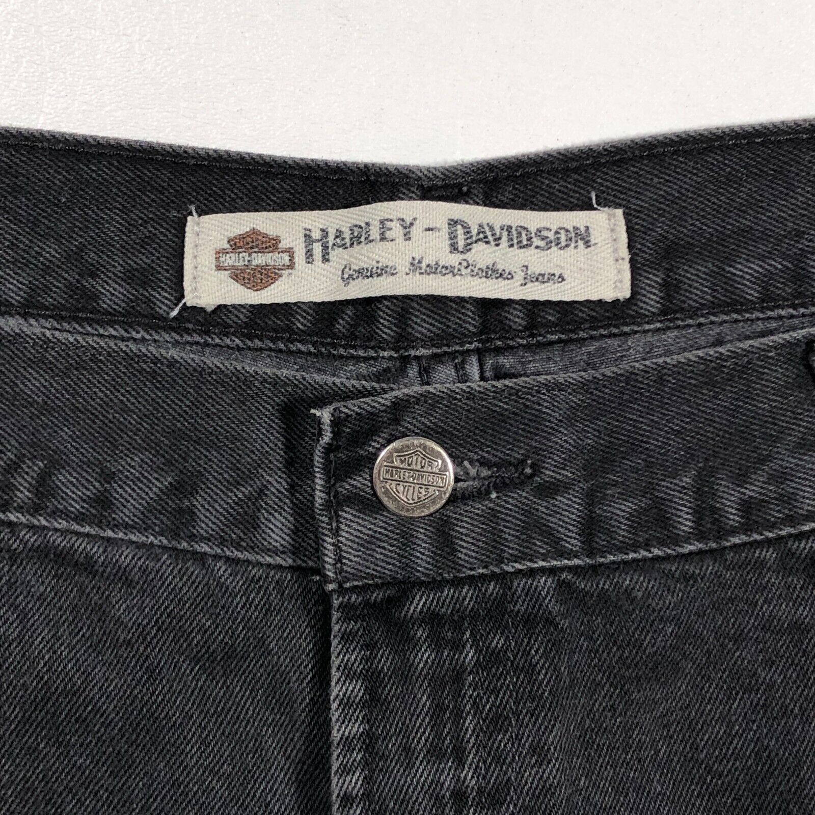Harley Davidson × Vintage Vintage Harley Davidson Black Baggy Jeans Size 40x30 Size US 40 / EU 56 - 4 Thumbnail