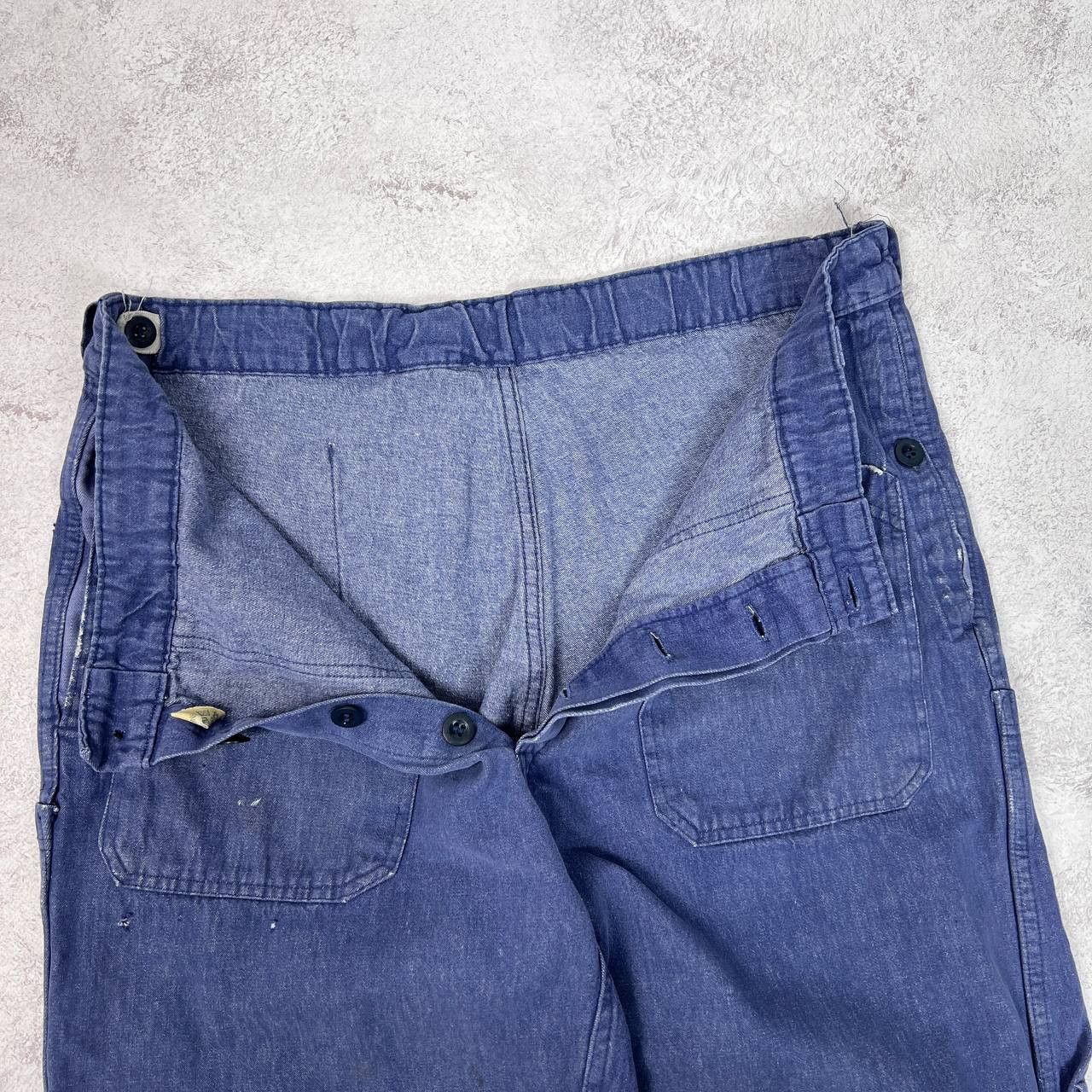 Le Laboureur Vintage 80s French Workwear Faded Sanfor Pants Size US 38 / EU 54 - 11 Thumbnail