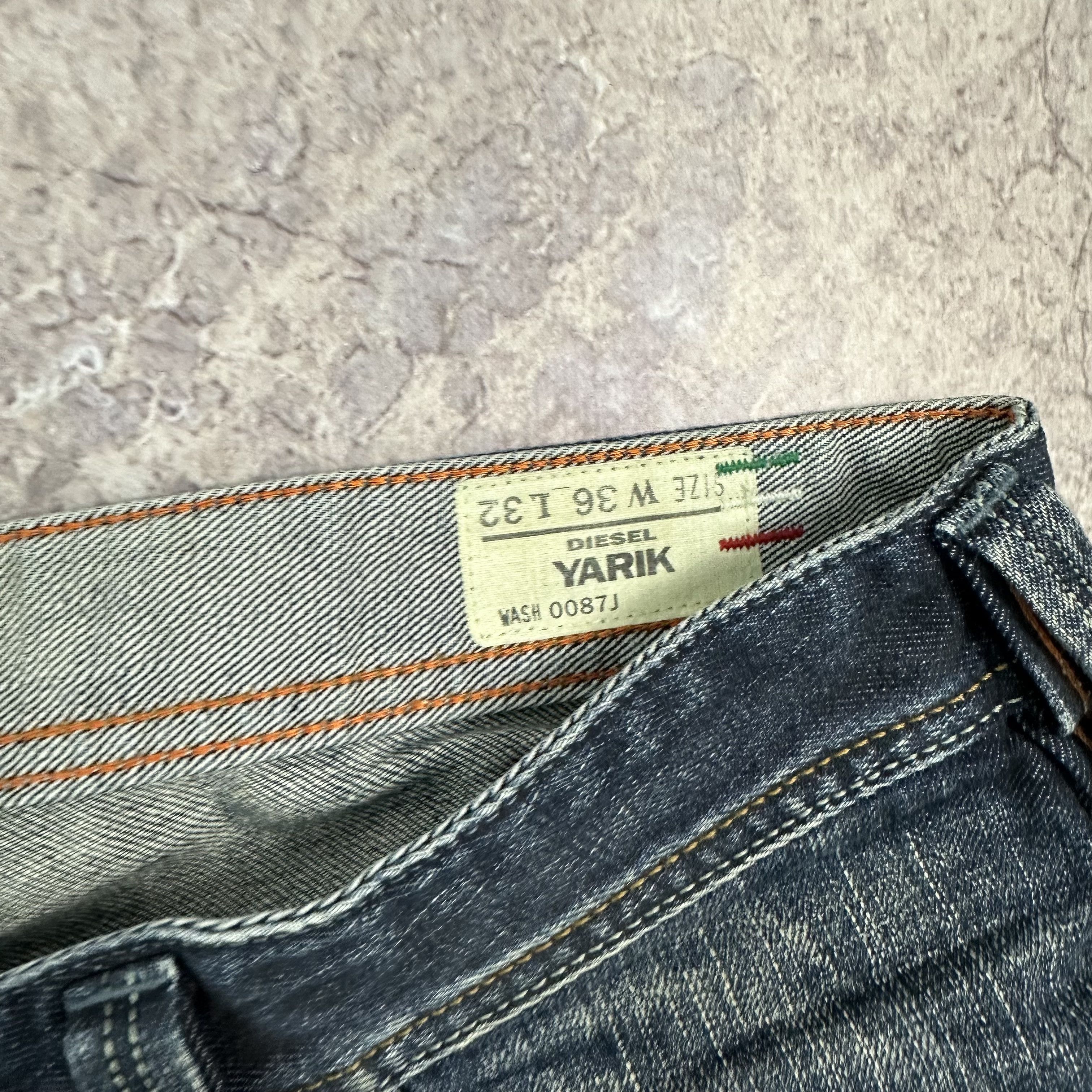 Diesel × Vintage VINTAGE Y2K DIESEL YARIK LOGO DISTRESSED JEANS 33x32 Size US 36 / EU 52 - 14 Thumbnail