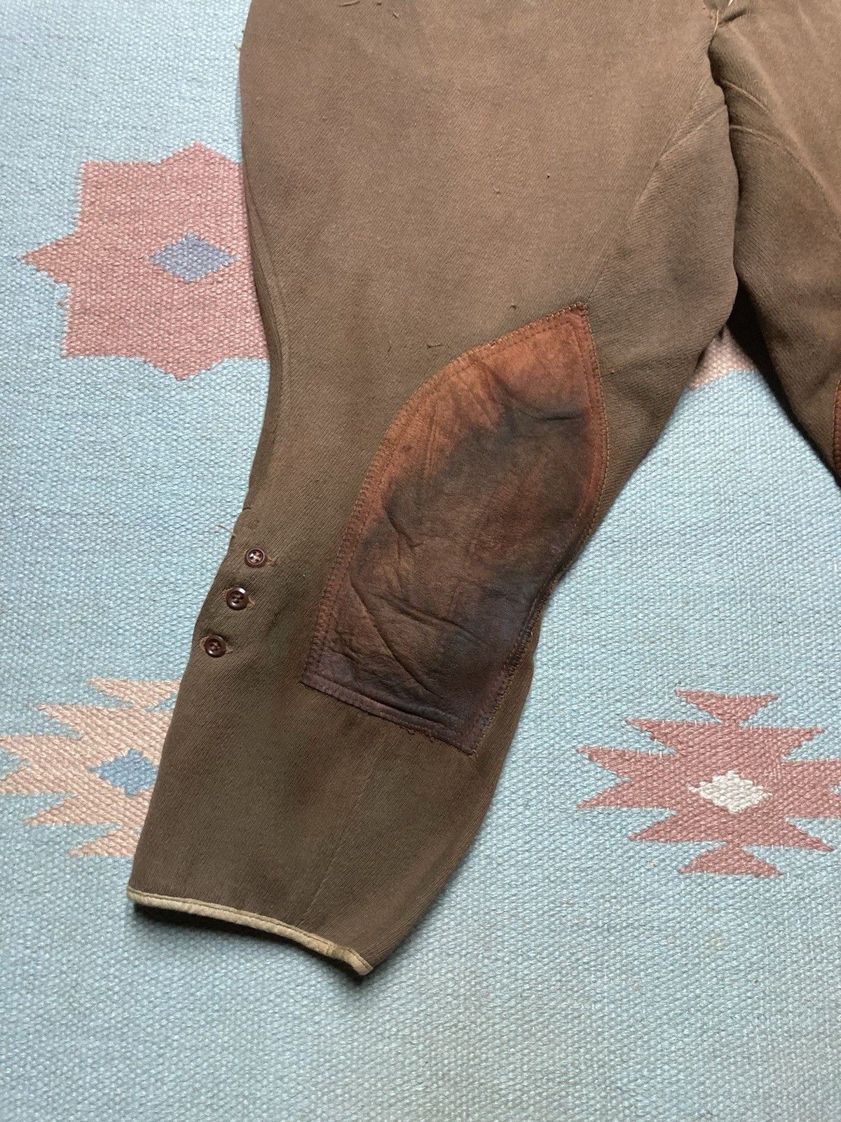 Vintage 1940s whipcord riding pants jodhpurs equestrian mule ear Size US 27 - 2 Thumbnail