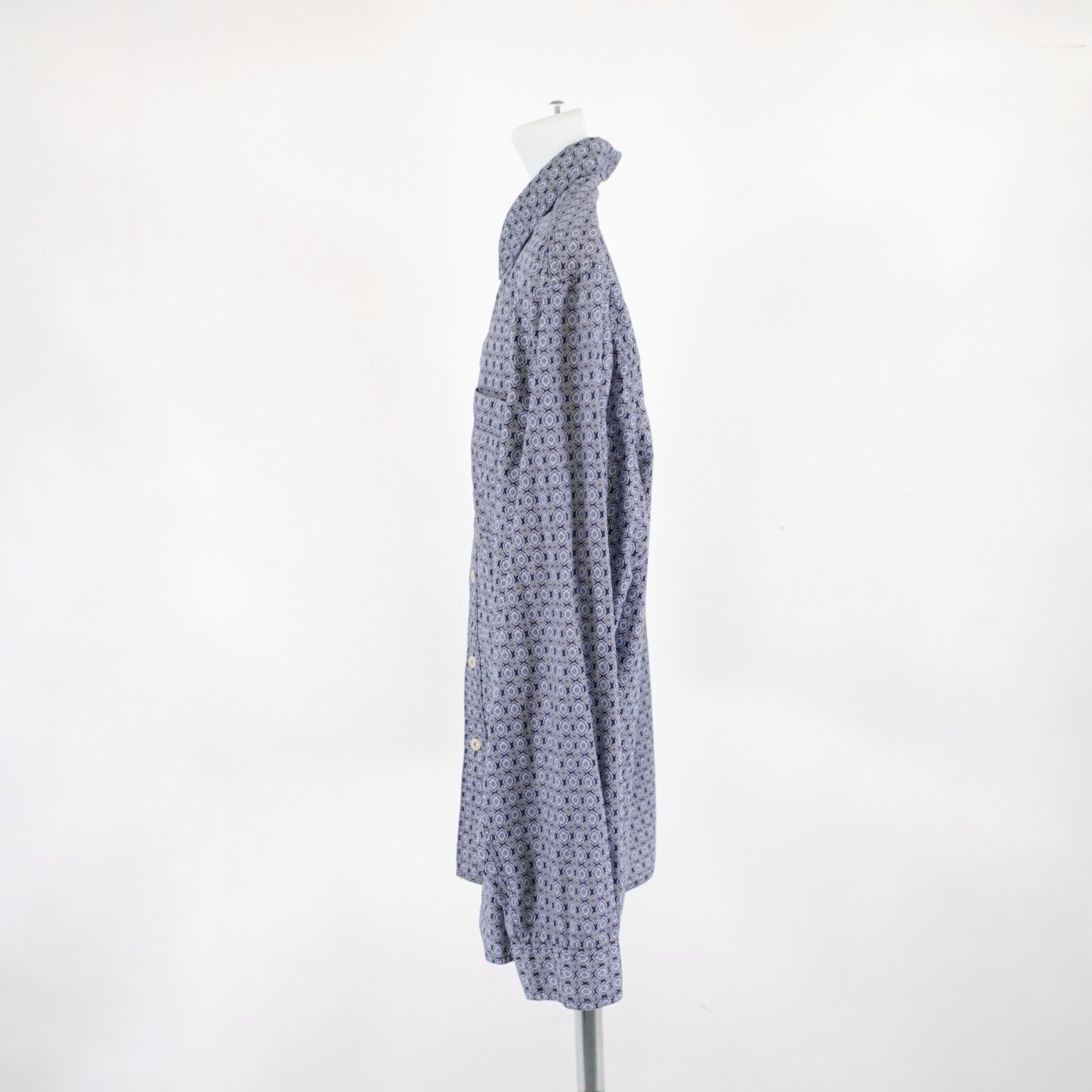 Eddie Bauer Eddie Bauer Geometric Floral Blue Large Pocket Collared Dres Size US L / EU 52-54 / 3 - 6 Thumbnail