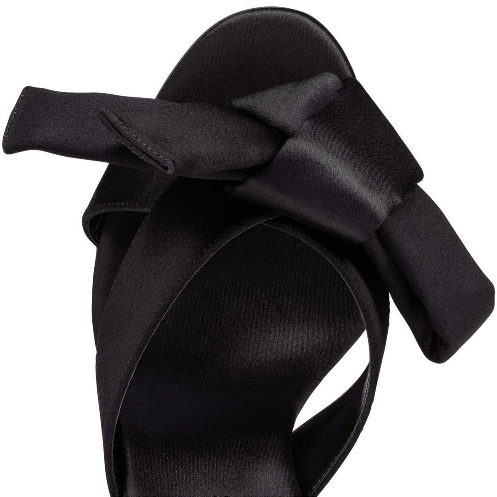 Christian Louboutin Matricia 100 Black Satin Bow Backless Sandal Heel Pump 36 Size US 6 / IT 36 - 6 Thumbnail