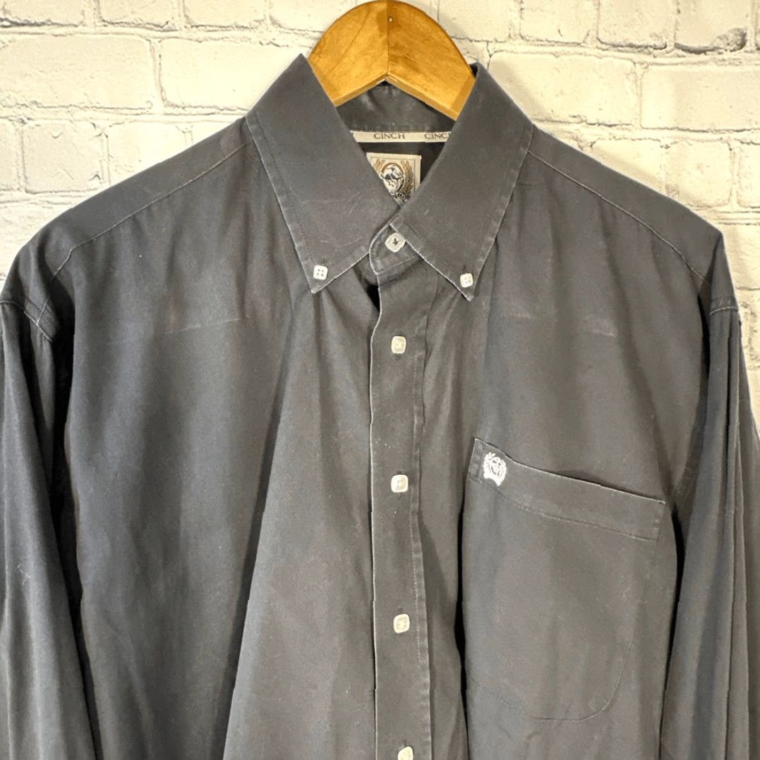 Vintage Cinch Shirt Men’s M Black Button Down Long Sleeve Western Rodeo Cowboy Size US M / EU 48-50 / 2 - 2 Thumbnail