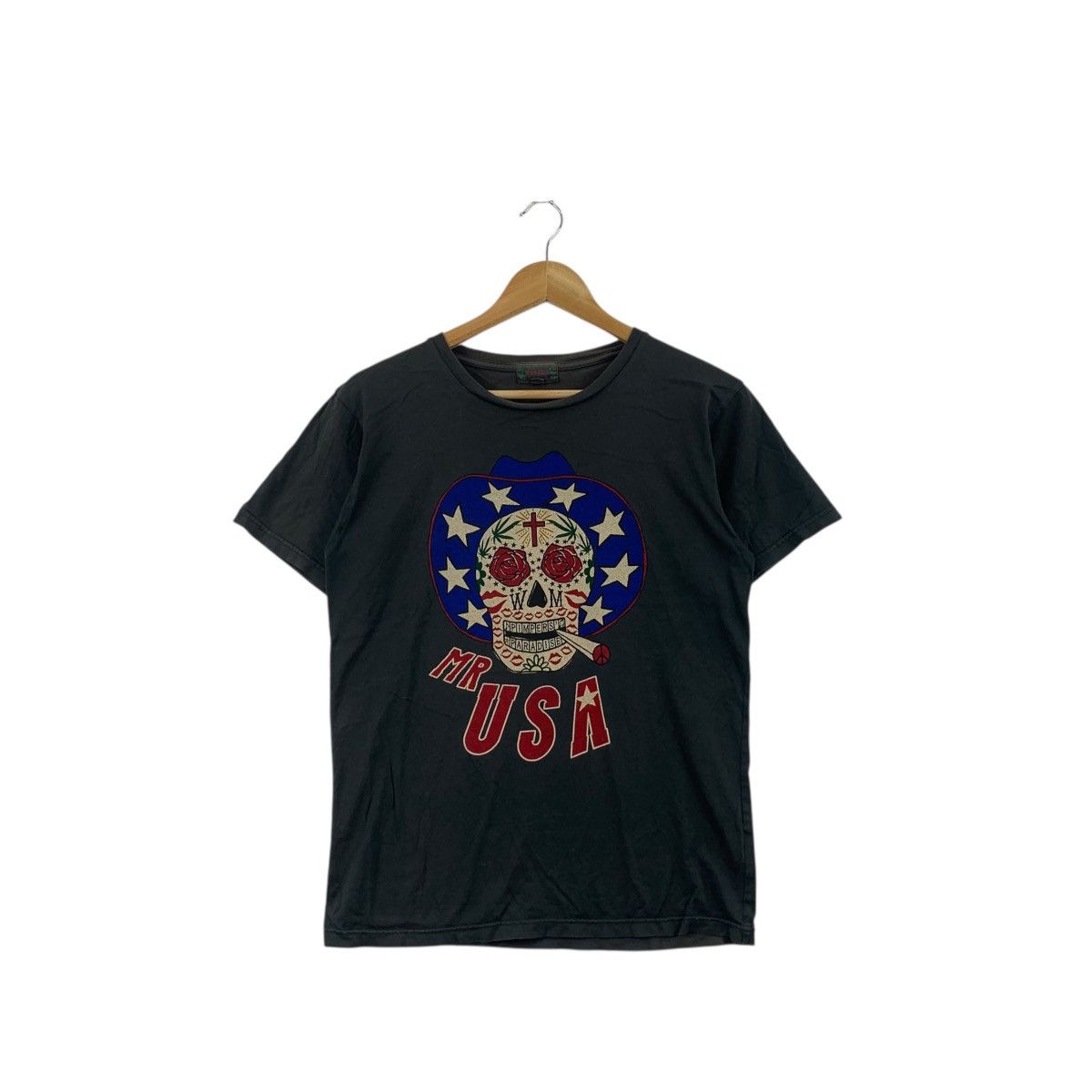 Wacko Maria Vintage WACKO MARIA RUDEES Mr. USA Bones Tee Shirt Top Skull Size M / US 6-8 / IT 42-44 - 1 Thumbnail