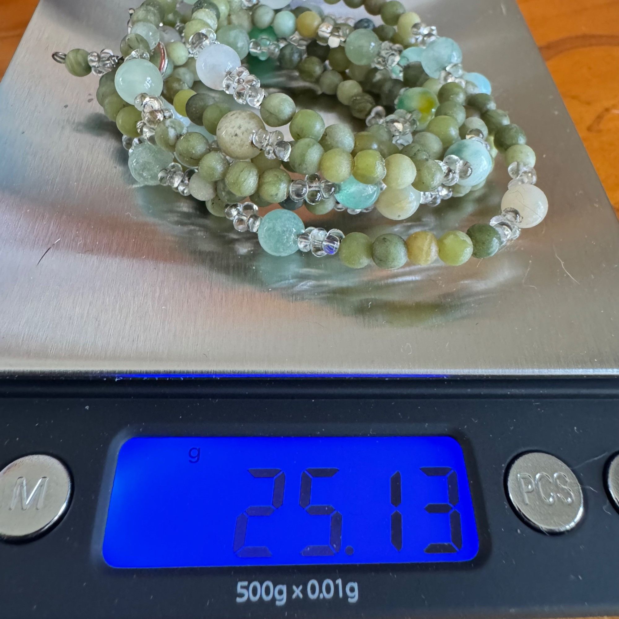 Vintage Sterling Silver 925 Multi-Gemstone Jade Quartz Crystal Facet Size ONE SIZE - 8 Thumbnail