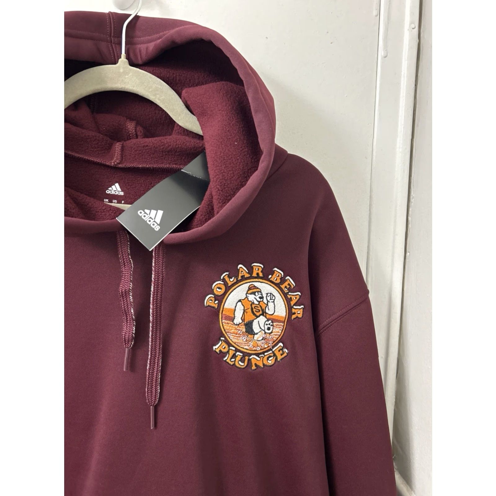 Adidas Adidas Hoodie Mens 2XL Maroon Fleece Lined Special Olympics Sweatshirt L/S NWT Size US XXL / EU 58 / 5 - 4 Thumbnail