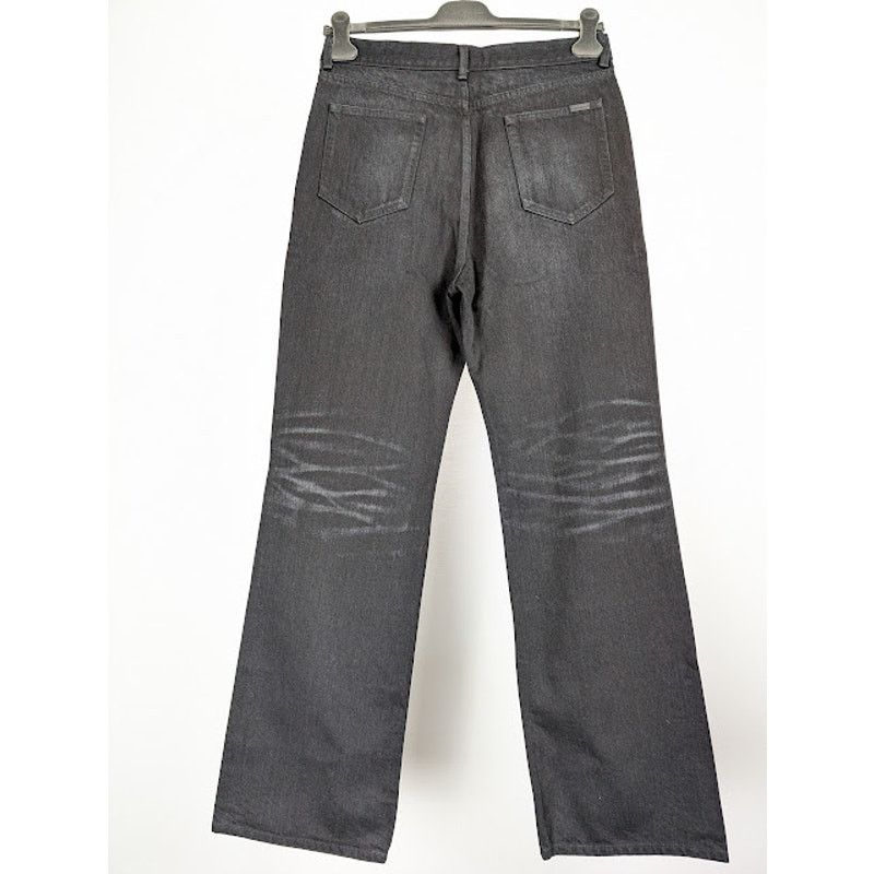 Saint Laurent Paris o1rshd1 D35 70's Flare Denim Jeans in Black Size US 33 - 10 Thumbnail