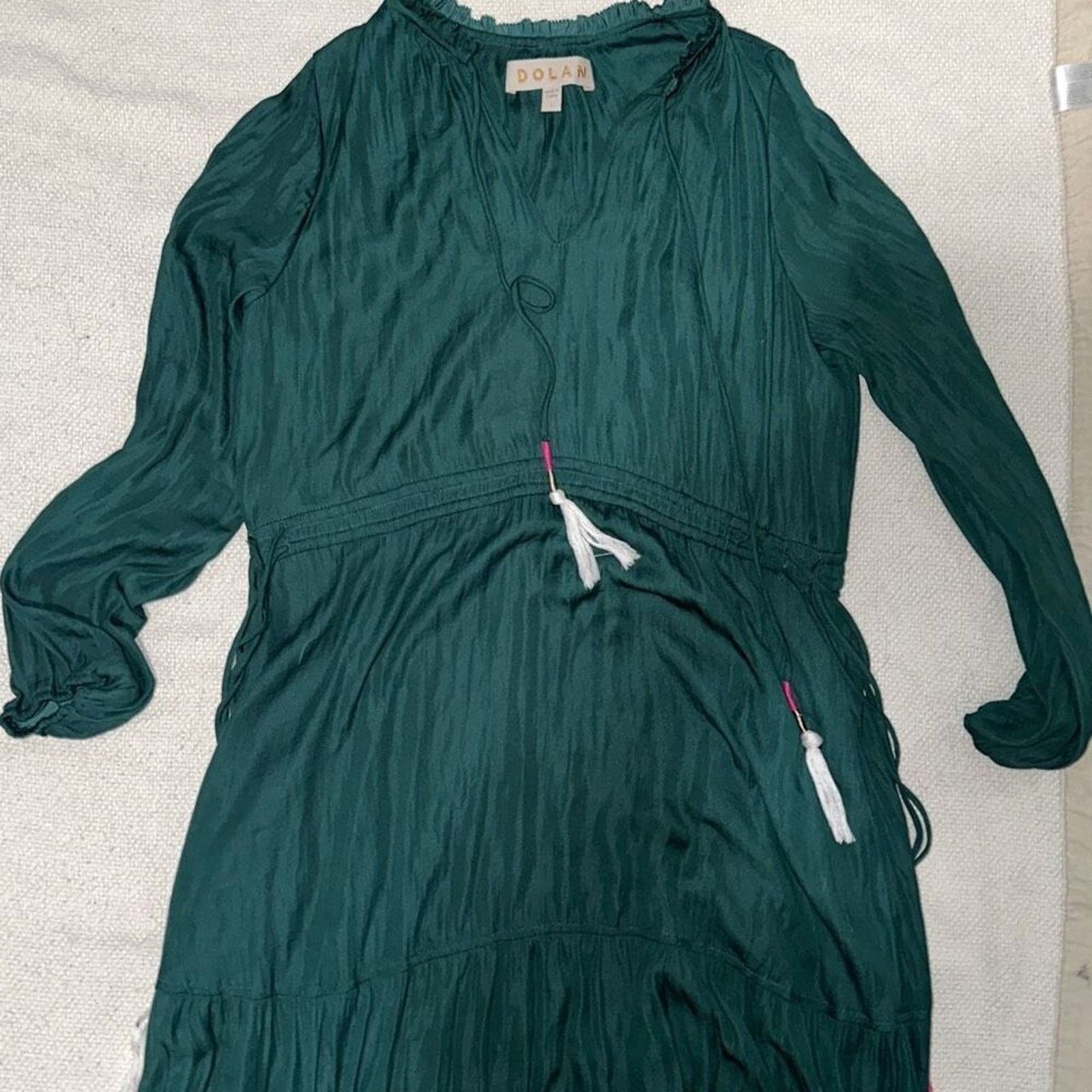 Other Dolan Green Maxi Dress with Tassels | Sz S Size S / US 4 / IT 40 - 2 Thumbnail