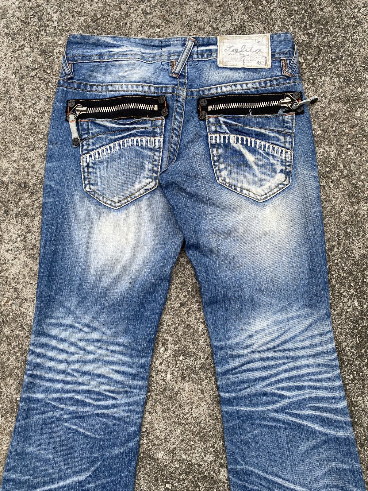 If Six Was Nine × Japanese Brand × Tornado Mart 1990s - Lolita Jeans Japan Claws Mark Washed Flare Denim Size US 29 - 10 Thumbnail