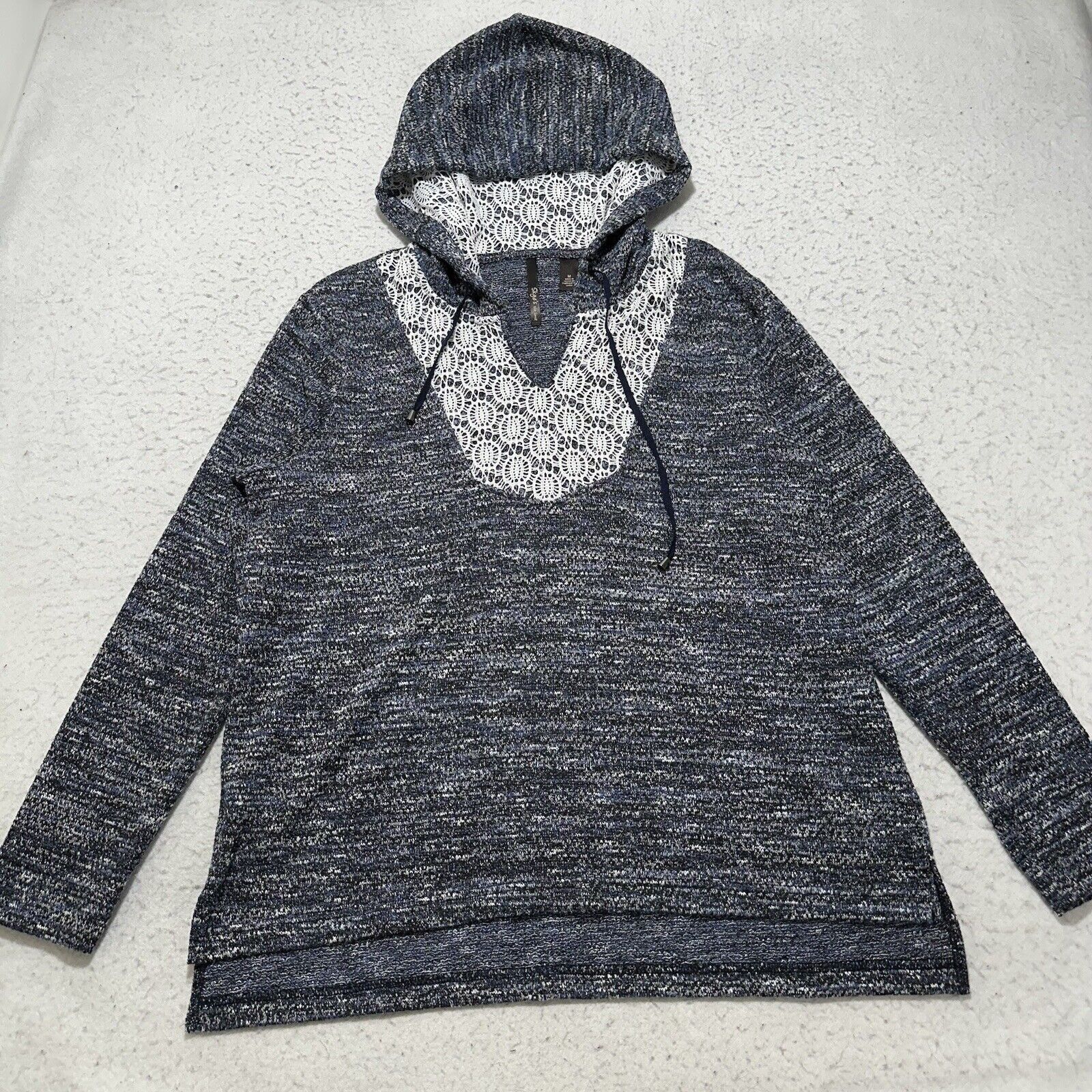 Other Skye's The Limit Medium Hoodie Lace Crochet Knit Sweater Size M / US 6-8 / IT 42-44 - 1 Thumbnail