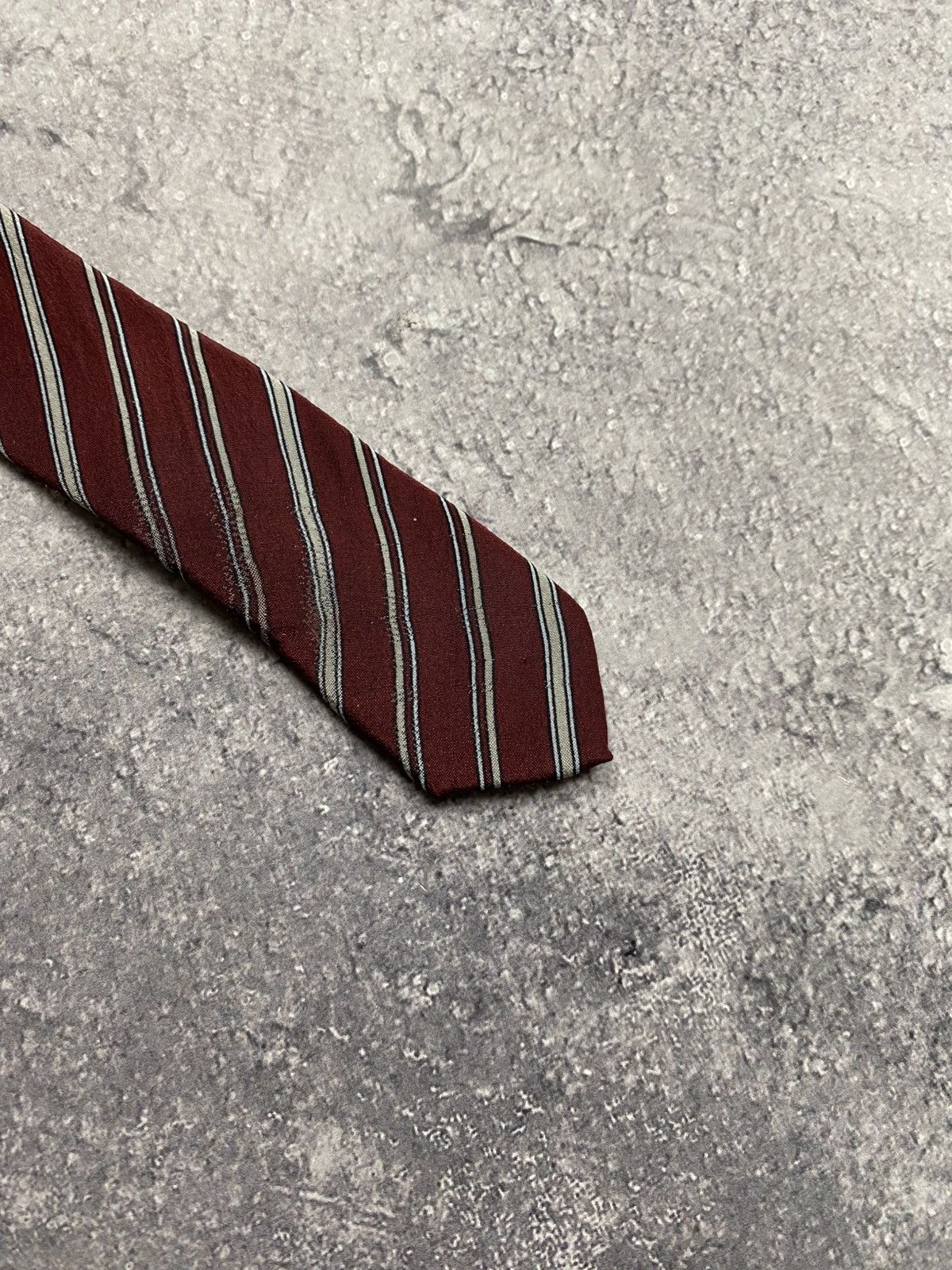 Christian Dior Monsieur Vintage Christian Dior Paris Striped Silk Tie Luxury France Size ONE SIZE - 12 Thumbnail
