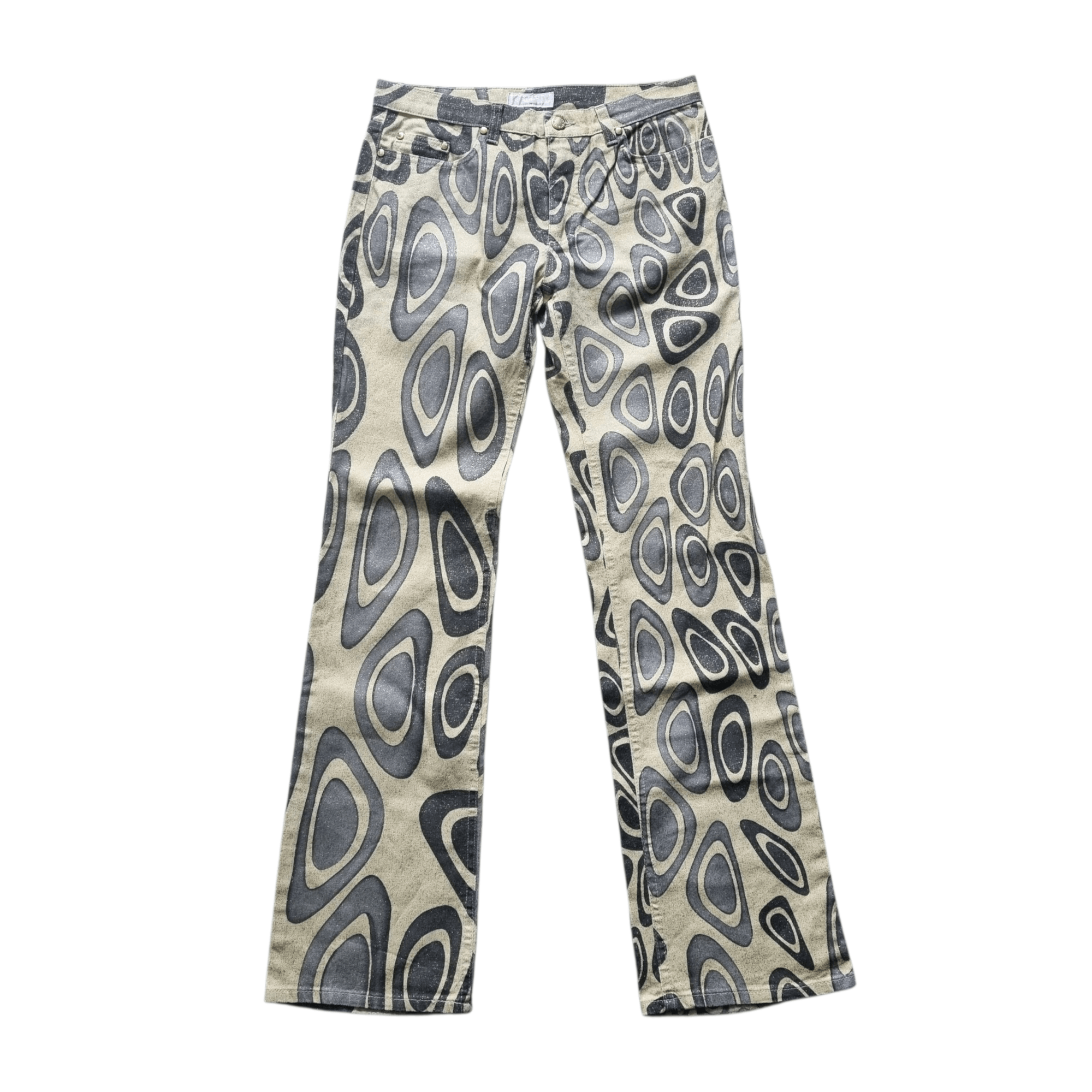 Roberto Cavalli Roberto Cavalli psychedelic geometric gold-sparkled jeans Size 26" / US 2 / IT 38 - 1 Thumbnail