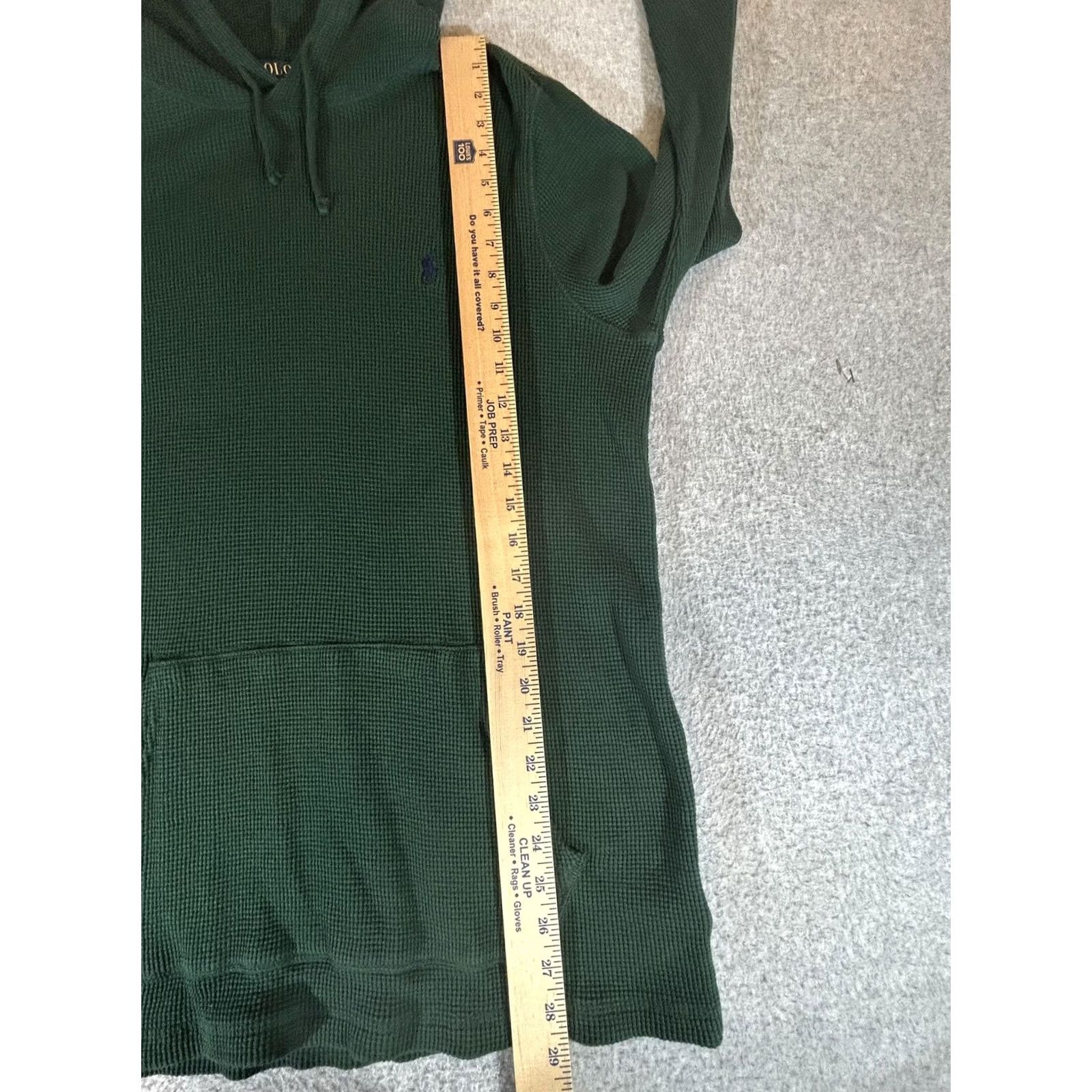 Polo Ralph Lauren Polo Ralph Lauren Hoodie Mens Large Green Thermal Waffle Knit Pullover Shirt Size US L / EU 52-54 / 3 - 6 Thumbnail