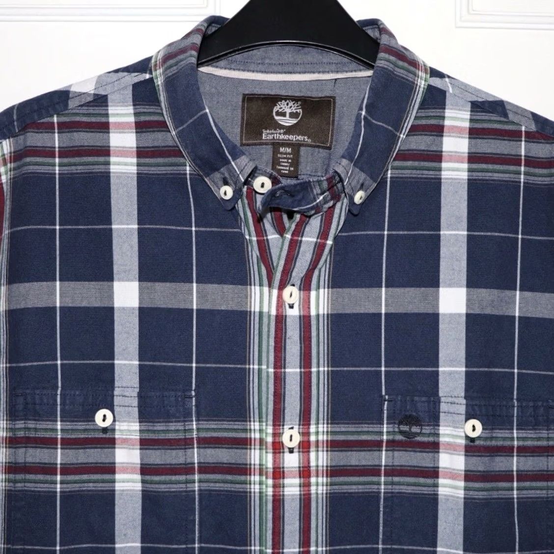 Timberland Timberland Earthkeepers Shirt Slim Fit Check Button-Down Mens Medium Multicoloured Oxford Collar Long Sleeve Casual Shirt Size US M / EU 48-50 / 2 - 3 Thumbnail