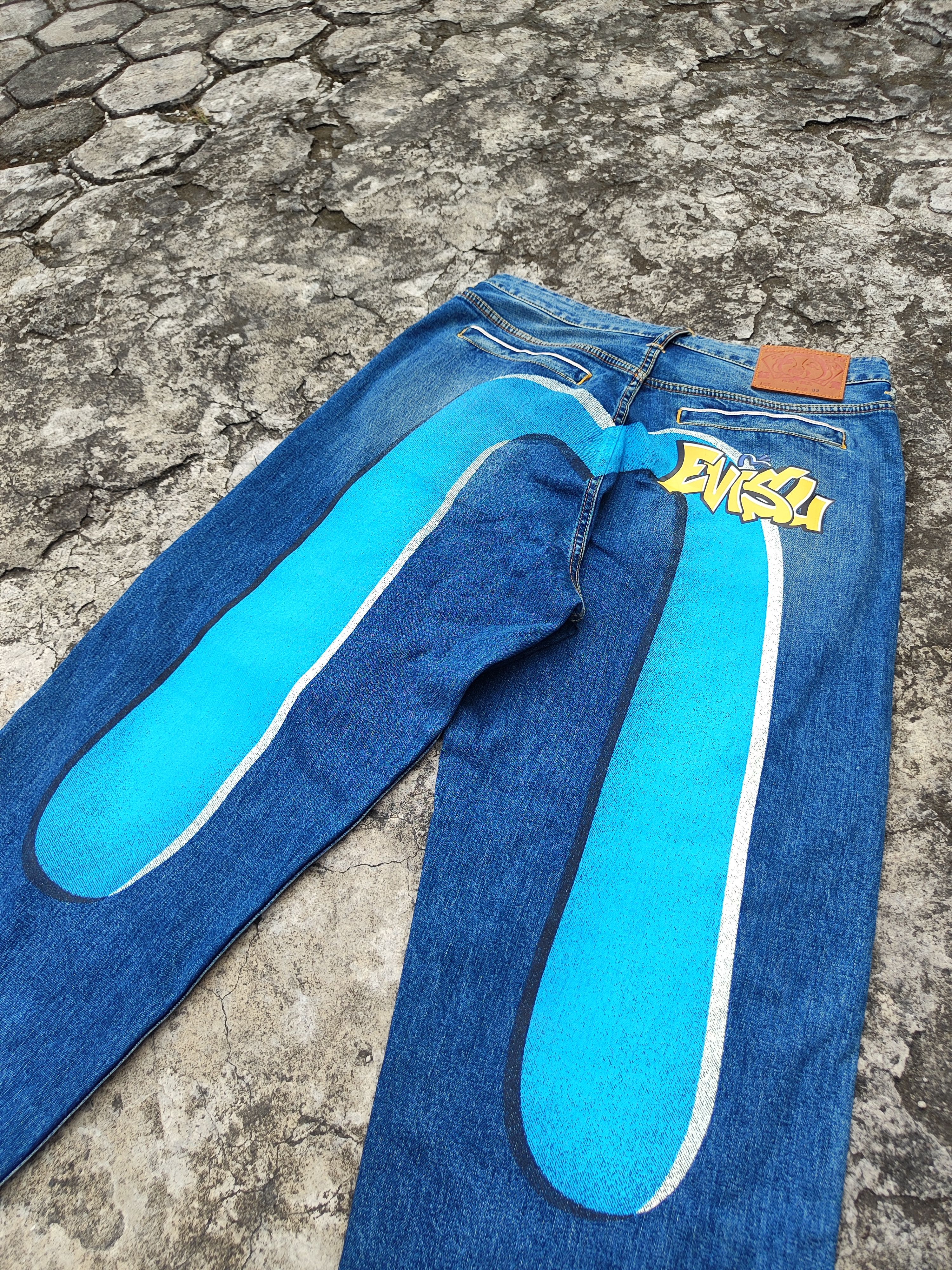 Evisu Evisu Daicock Graffiti Baggy Size US 32 / EU 48 - 2 Thumbnail