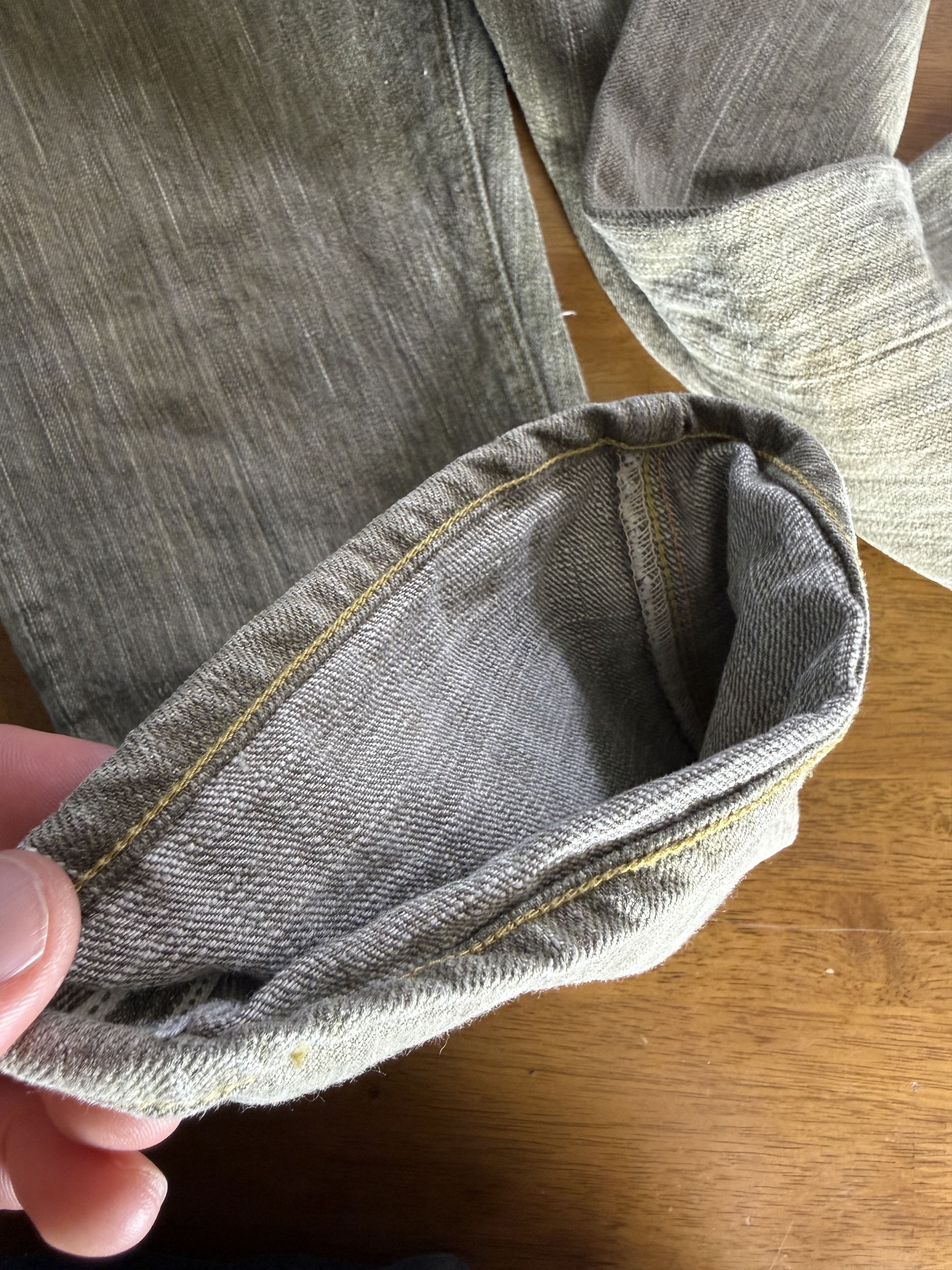 Sugar Cane Rare Sugar Cane Okinawa Kakishibu Dye - Grey/Green Selvedge Size US 30 / EU 46 - 8 Thumbnail