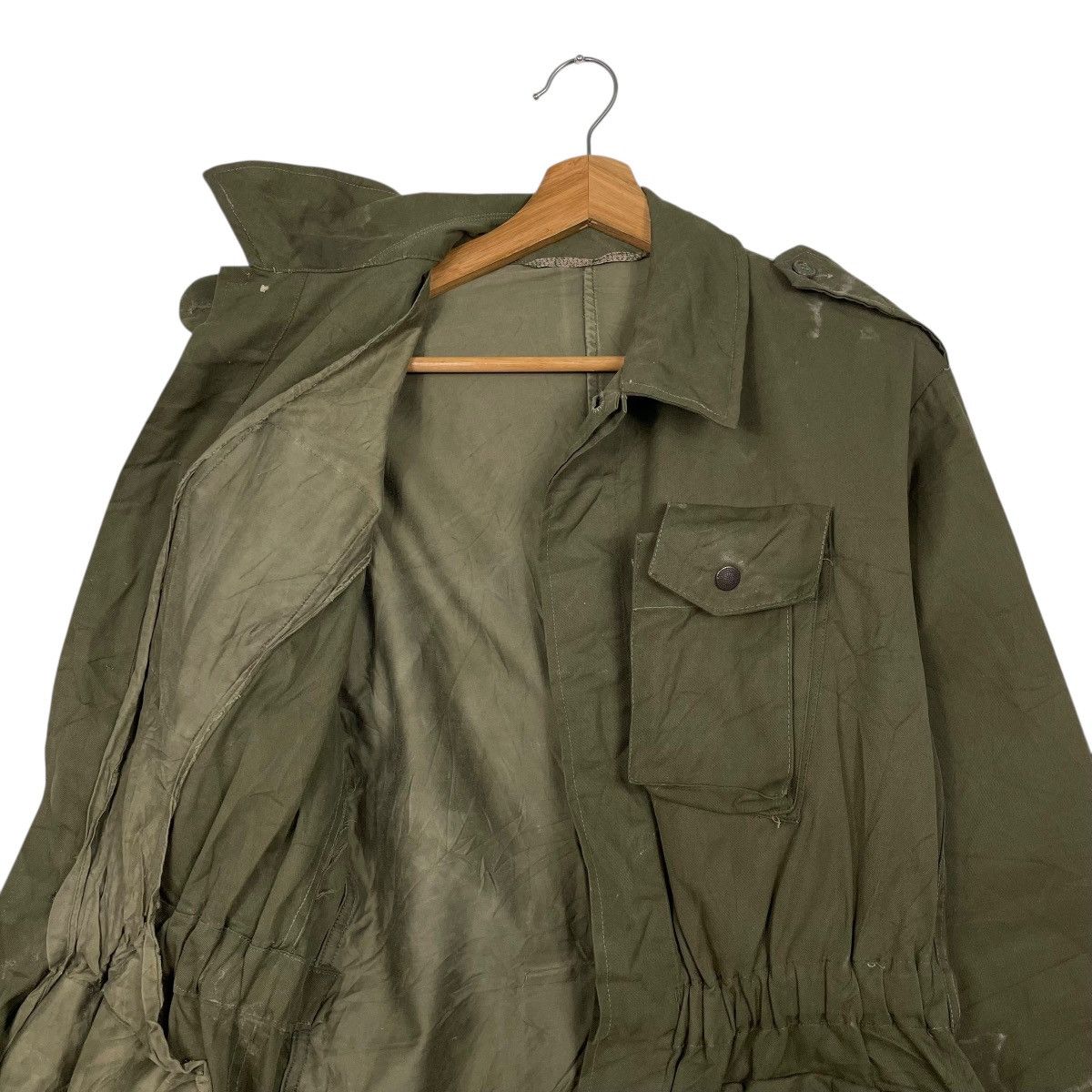 Vintage Vintage Olive Drab Italian Army Surplus Field Jacket Size US S / EU 44-46 / 1 - 10 Thumbnail