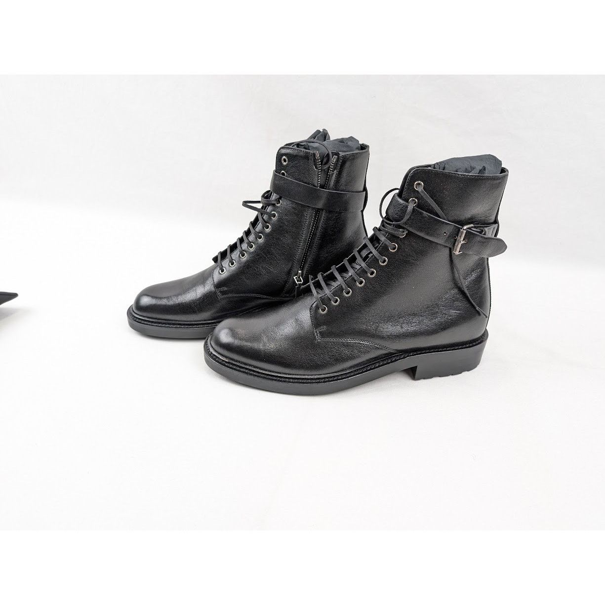 Saint Laurent Paris o1rshd1 Army 20 Buckle Boots in Nero Size US 8 / EU 41 - 15 Thumbnail