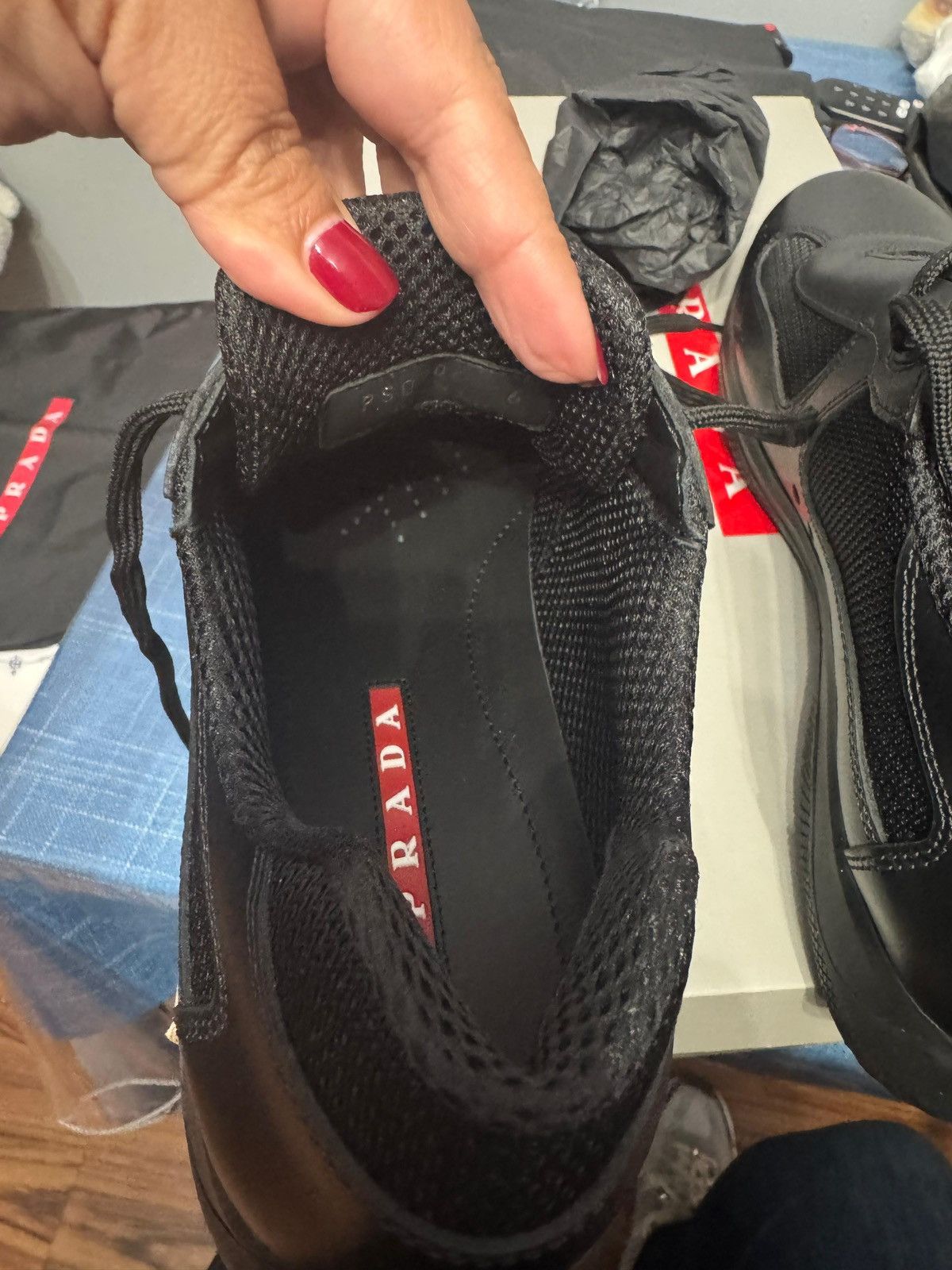 Prada Prada american cup sneakers black prada sz 6 Size US 6 / EU 39 - 7 Thumbnail