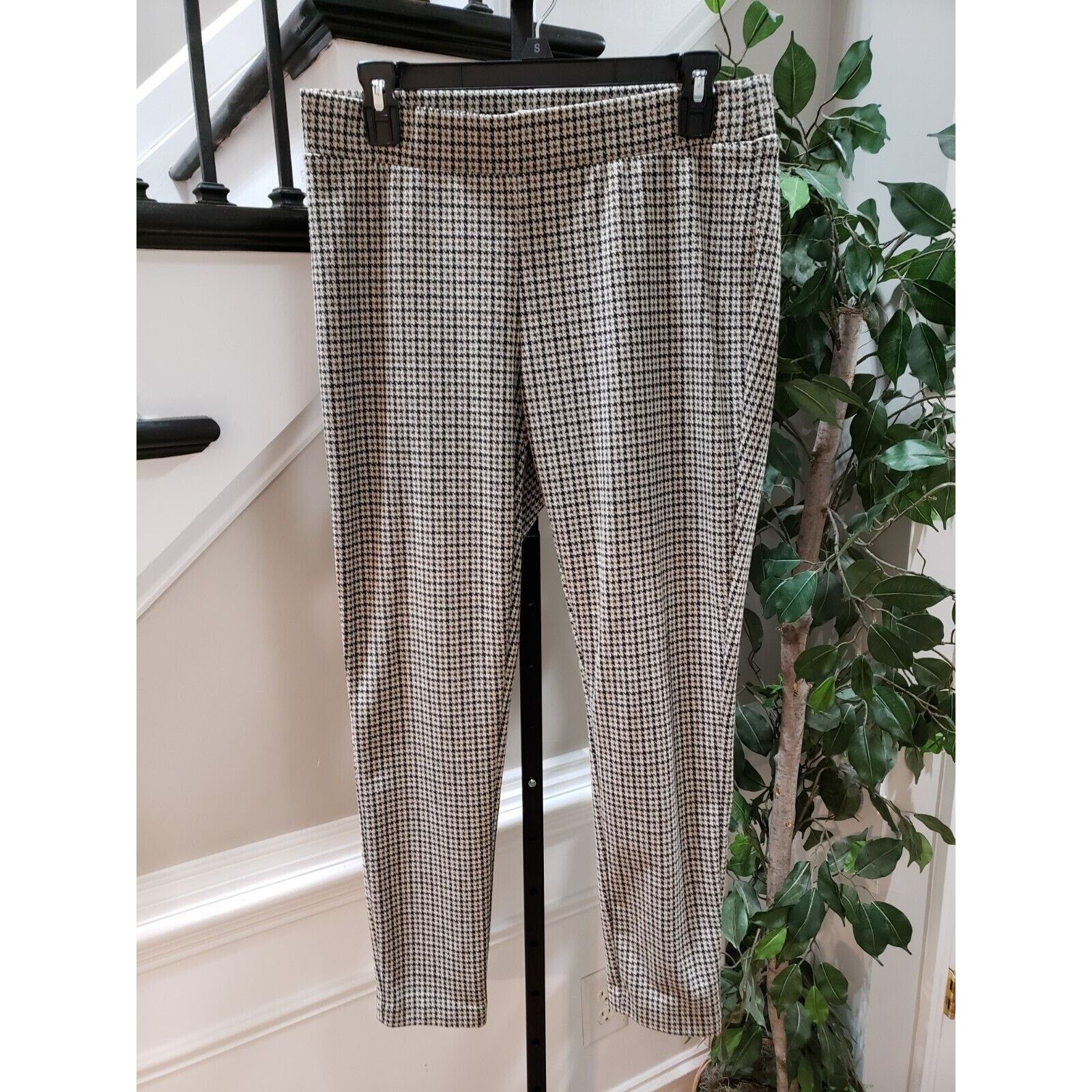 Other Cooper & Ella Houndstooth Polyester Straight Leg Pants M Size 27" / US 4 / IT 40 - 1 Thumbnail