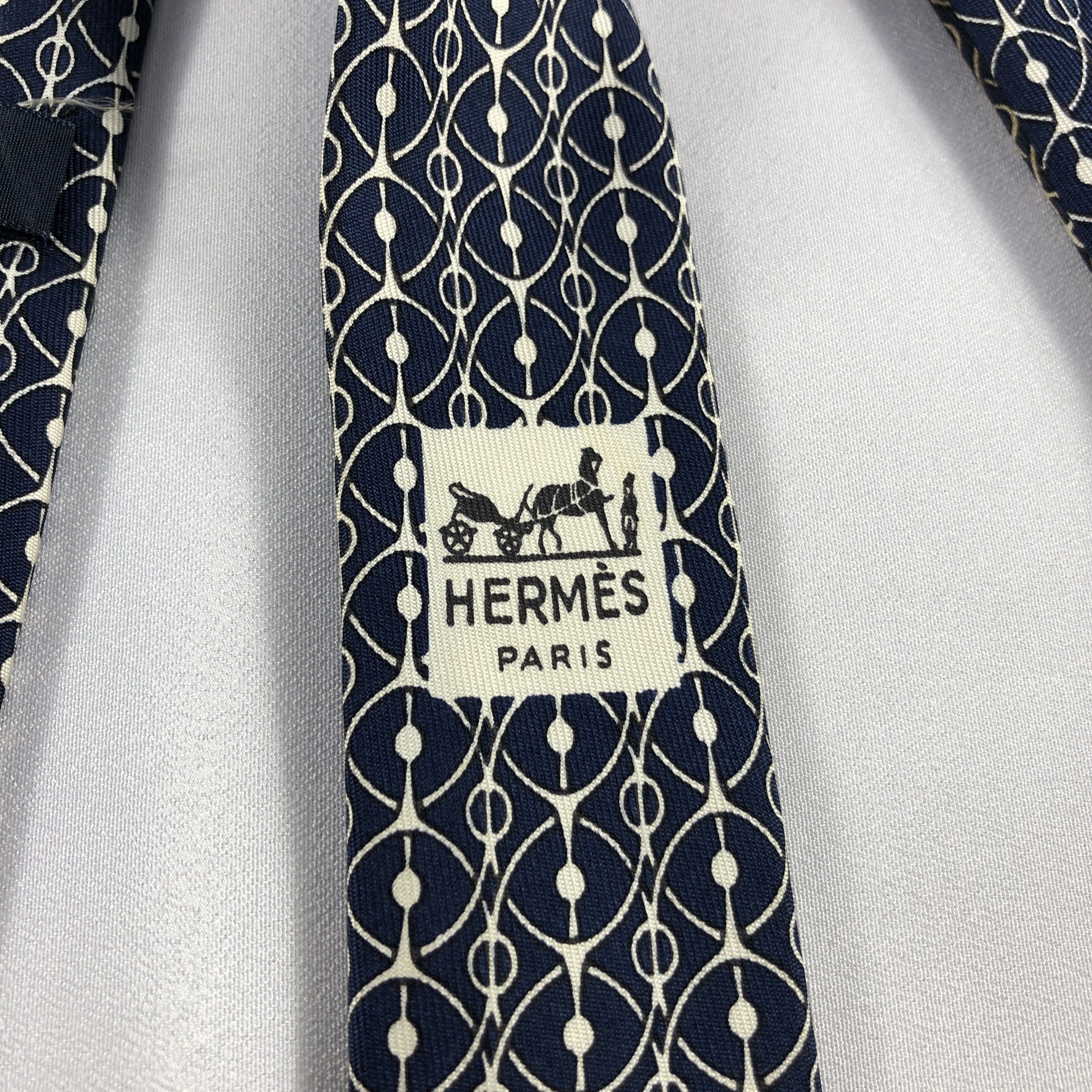 Hermes Hermes Silk Neck Ties T122 Size ONE SIZE - 5 Thumbnail