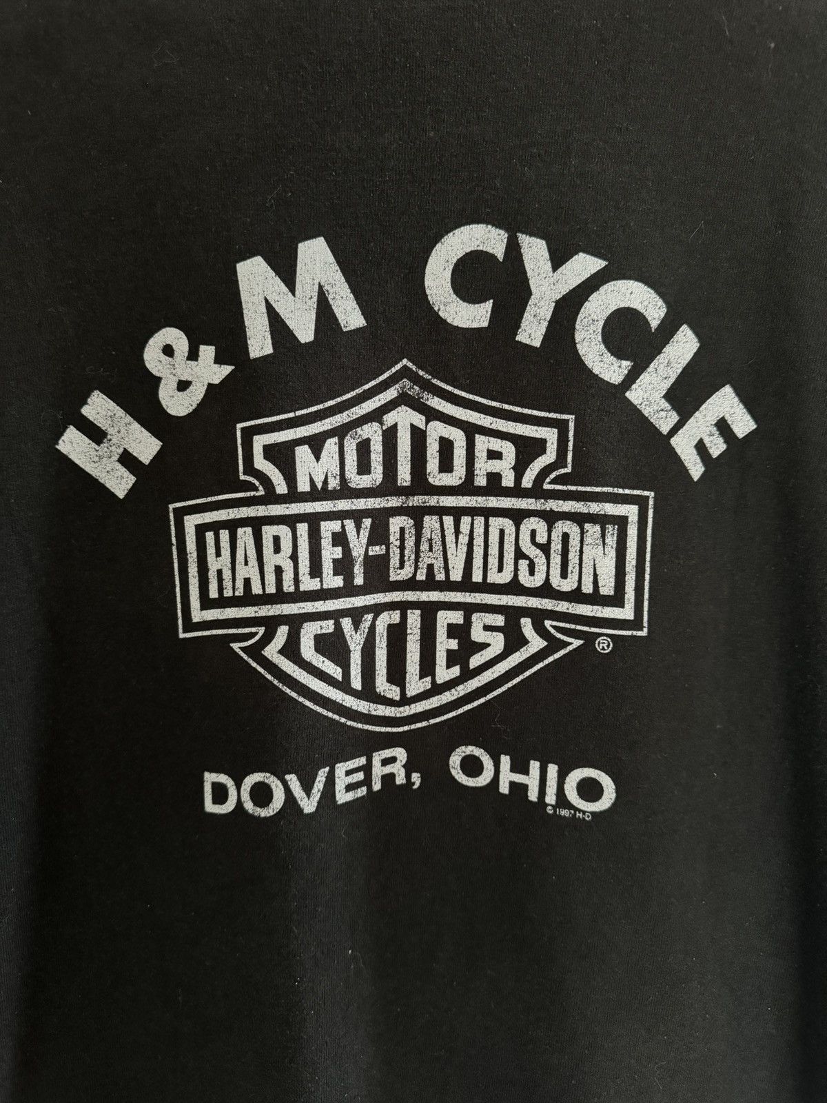 Harley Davidson × Vintage VINTAGE HARLEY DAVIDSON H&M CYCLE DOVER OHIO TEE Size US XXL / EU 58 / 5 - 3 Thumbnail