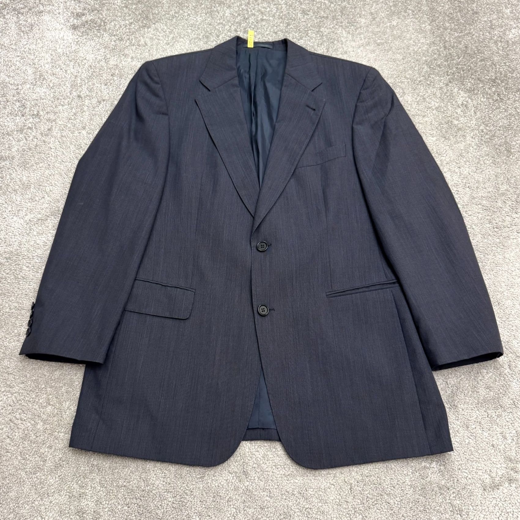 Hugo Boss HUGO BOSS Apollon Olymp Blazer Jacket Men 40R Navy Blue Wool Notch Single-Breasted 2-Button Regular Tailored Front Flat Front Solid Vintage? Size 40R - 2 Thumbnail