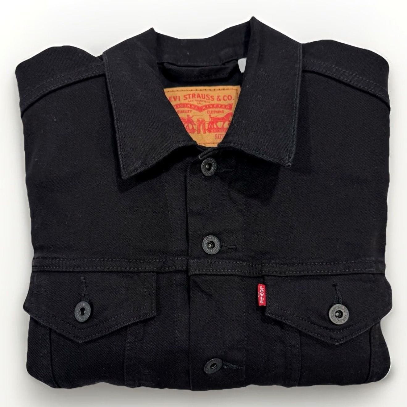 Levi's VINTAGE Levi’s Denim Trucker Jacket Men’s Size Small Retro Fit Casual Shirt Mens Black Denim Jacket Levi's Trucker Logo Pockets Size US S / EU 44-46 / 1 - 2 Thumbnail