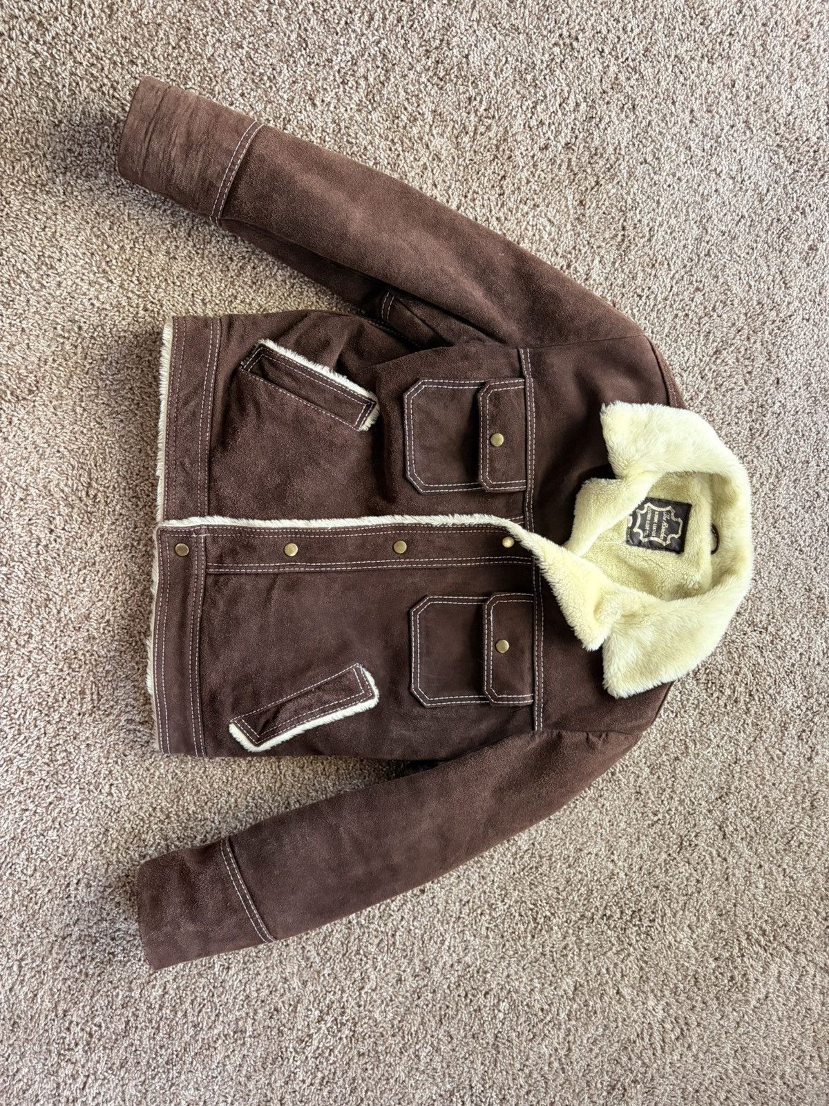 Other Korean Sherpa Trucker Brown Jacket Size M / US 6-8 / IT 42-44 - 1 Thumbnail