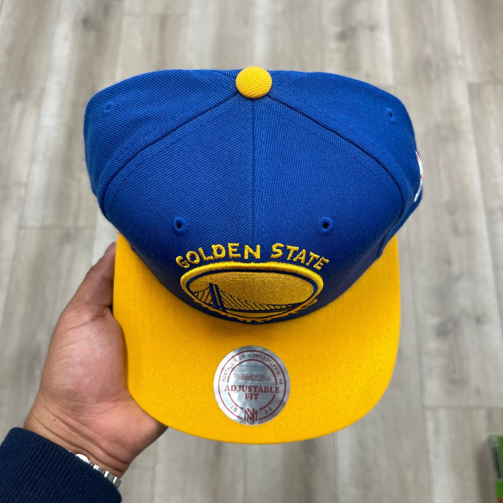 Mitchell & Ness Mitchell & Ness Golden State Warriors XL Logo Snapback Hat Size ONE SIZE - 5 Thumbnail