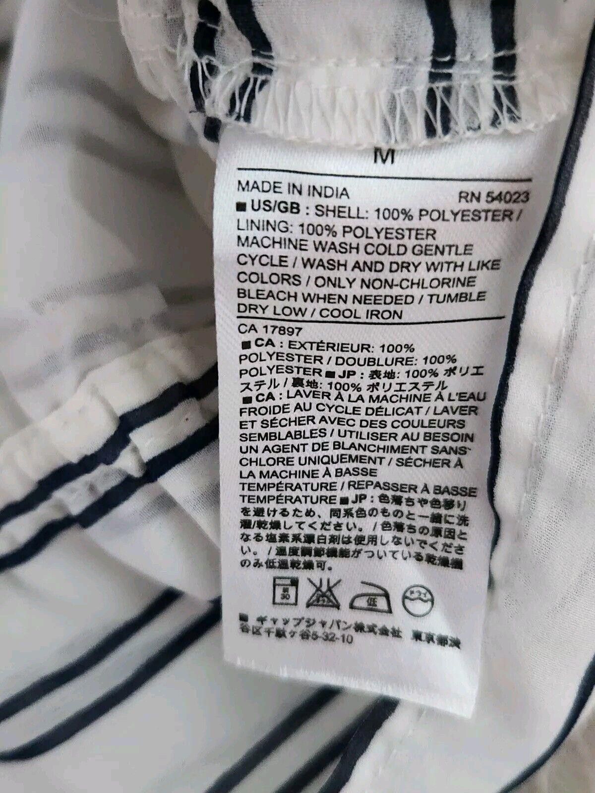 Banana Republic Banana Republic Tank Top White Black Striped Dressy Blouse Size M / US 6-8 / IT 42-44 - 4 Thumbnail