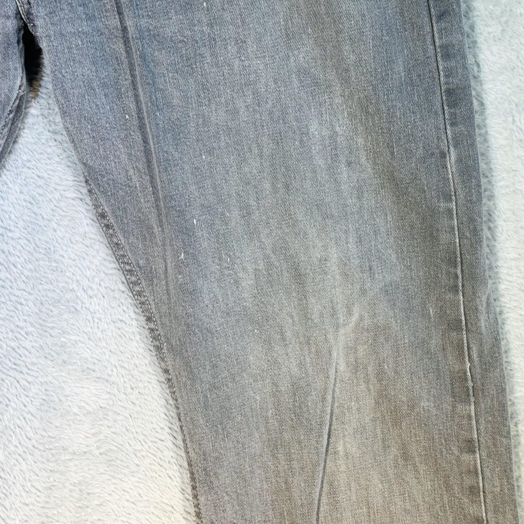 Levi's Levi's 514 Jeans Mens 36x30 Gray Light Wash Straight Denim Stretch Zip Fly Lightweight Cotton Blend Size US 36 / EU 52 - 4 Thumbnail