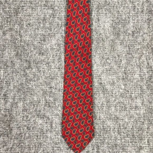 Robert Talbott VINTAGE Robert Talbott Best of Class Red Paisley Silk Necktie Mens Accessory Academia Size ONE SIZE - 7 Thumbnail