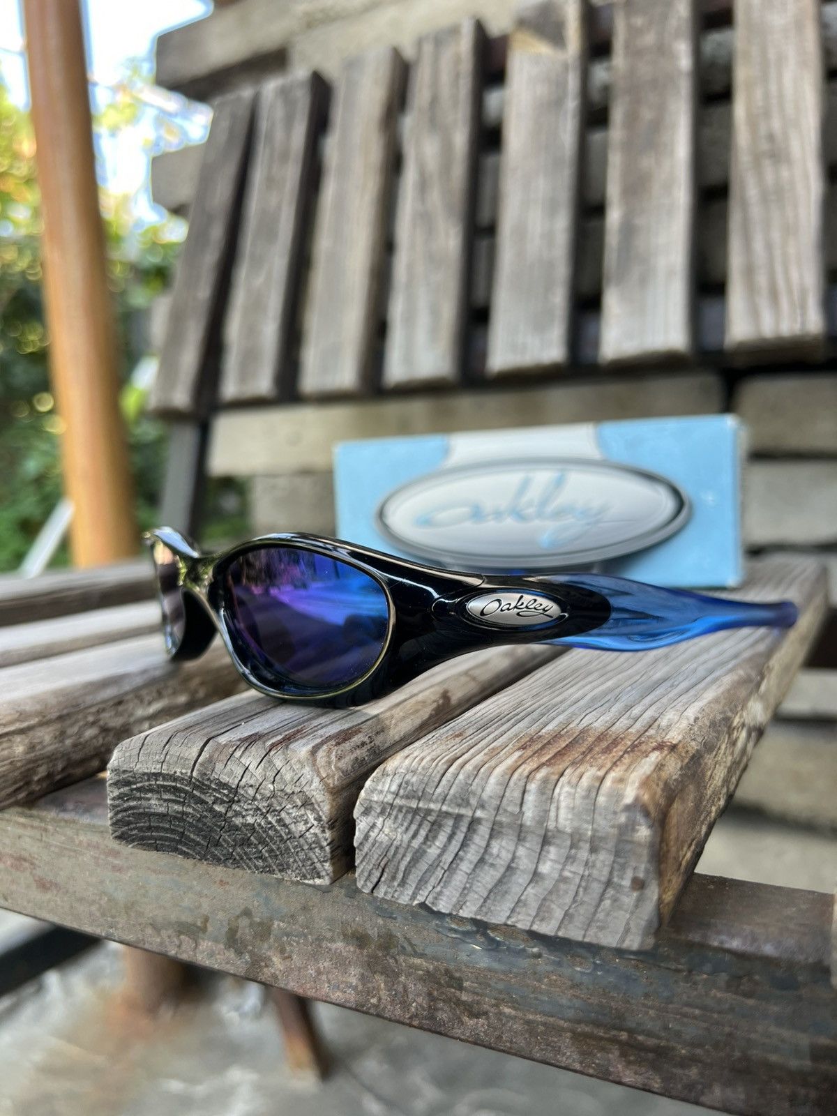 Oakley Oakley Pocket Polished Black w/ OO Blue software sunglasses Size ONE SIZE - 1 Thumbnail