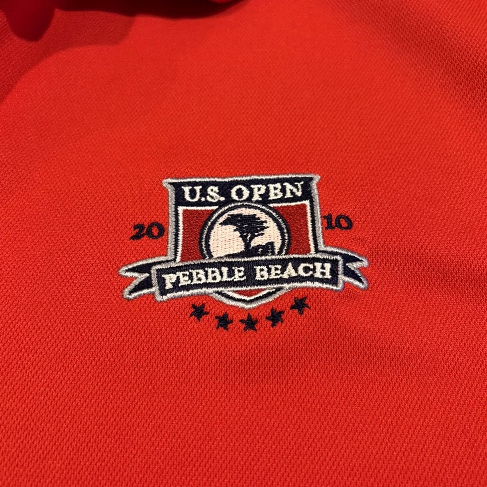 Nike Nike Dri-Fit Golf Polo Men's XL Embroidered - Red - 2010 US Open - Pebble Beach - Short Sleeve, Breathable, Moisture Wicking, Quick Dry Size US XL / EU 56 / 4 - 2 Thumbnail