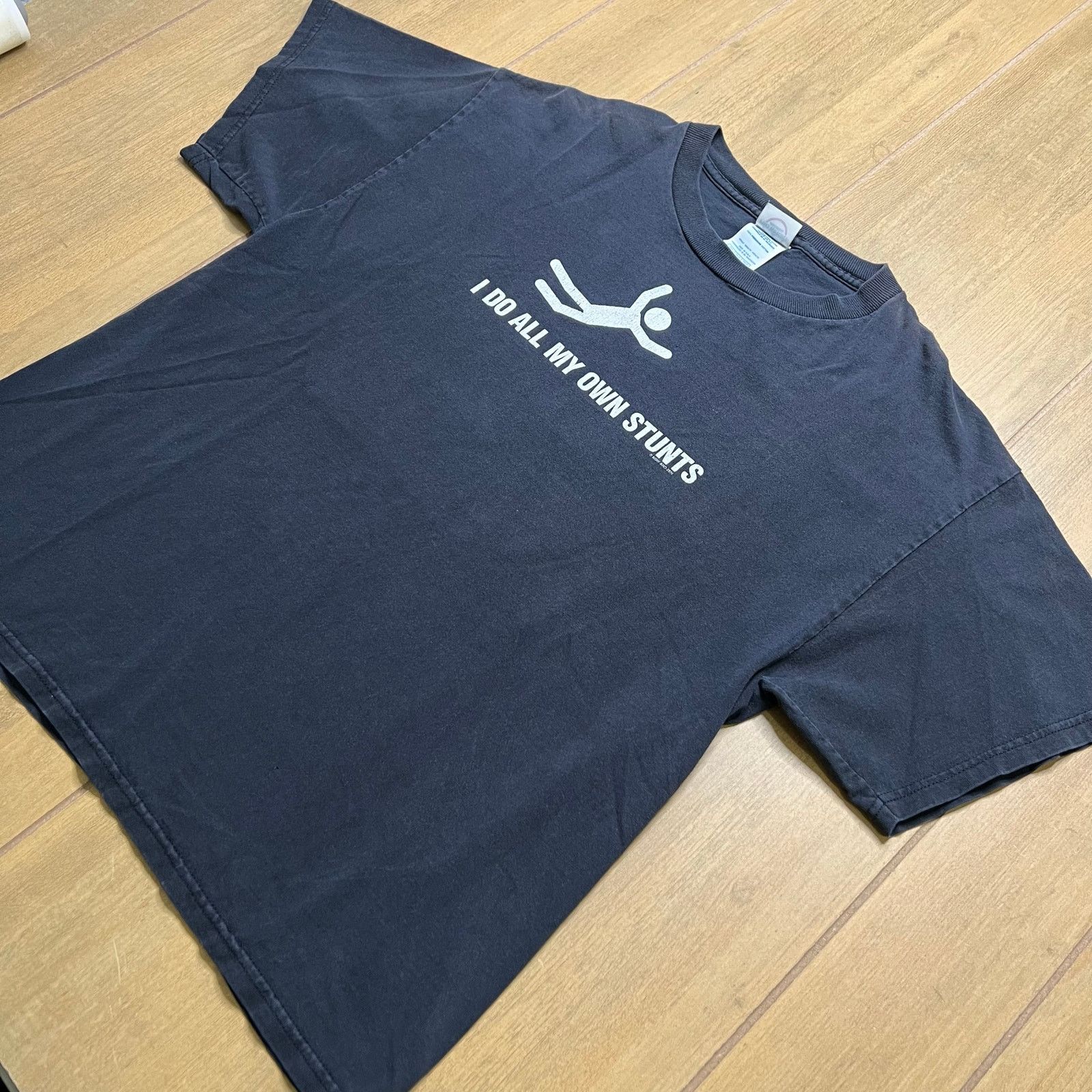 Delta Vintage 90s I Do All My Own Stunts Graphic Quote Men Sz L Size US L / EU 52-54 / 3 - 8 Thumbnail