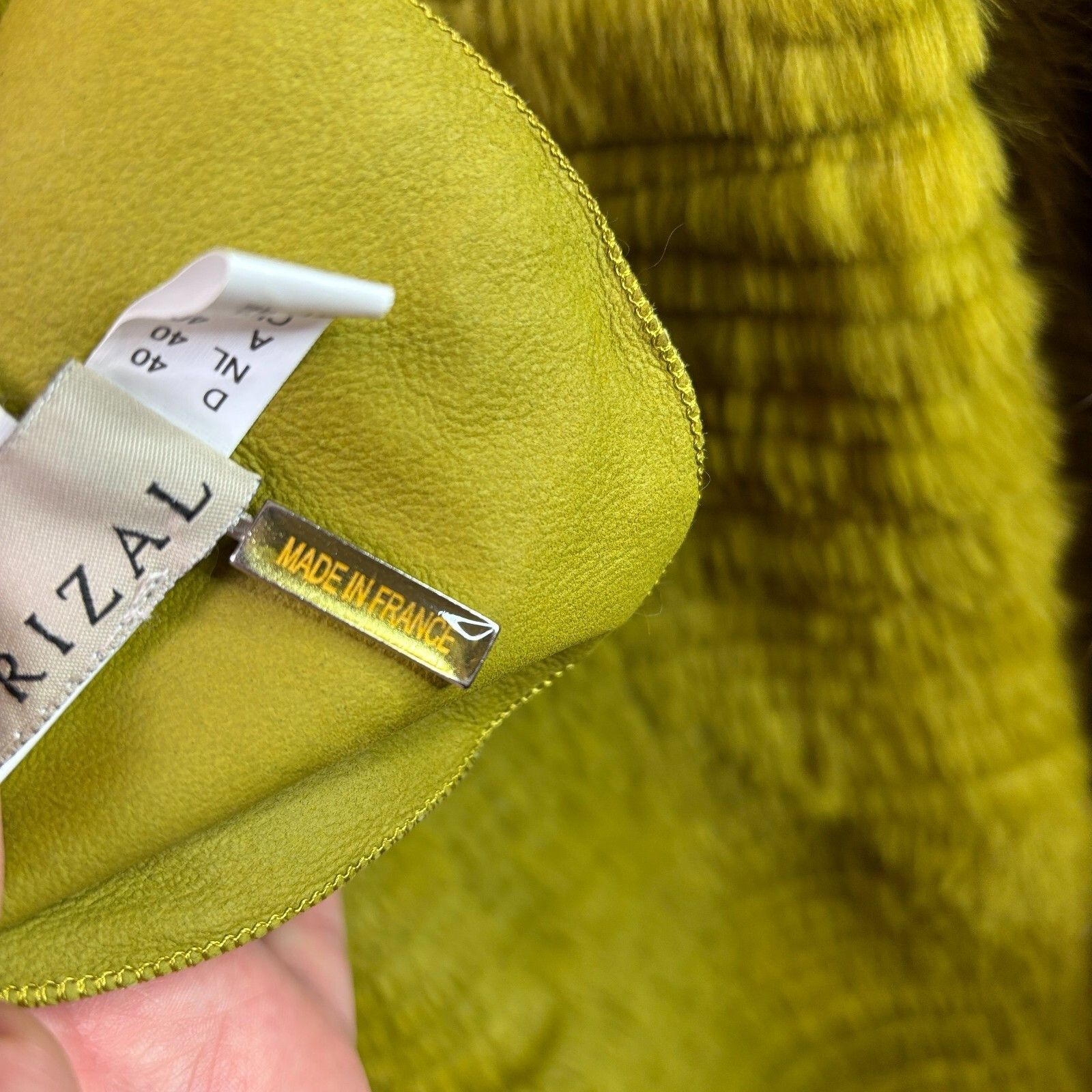 Other Rizal Reversible Fur Coat Olive Green 100% Rabbit Fox Fur & Size M / US 6-8 / IT 42-44 - 20 Thumbnail