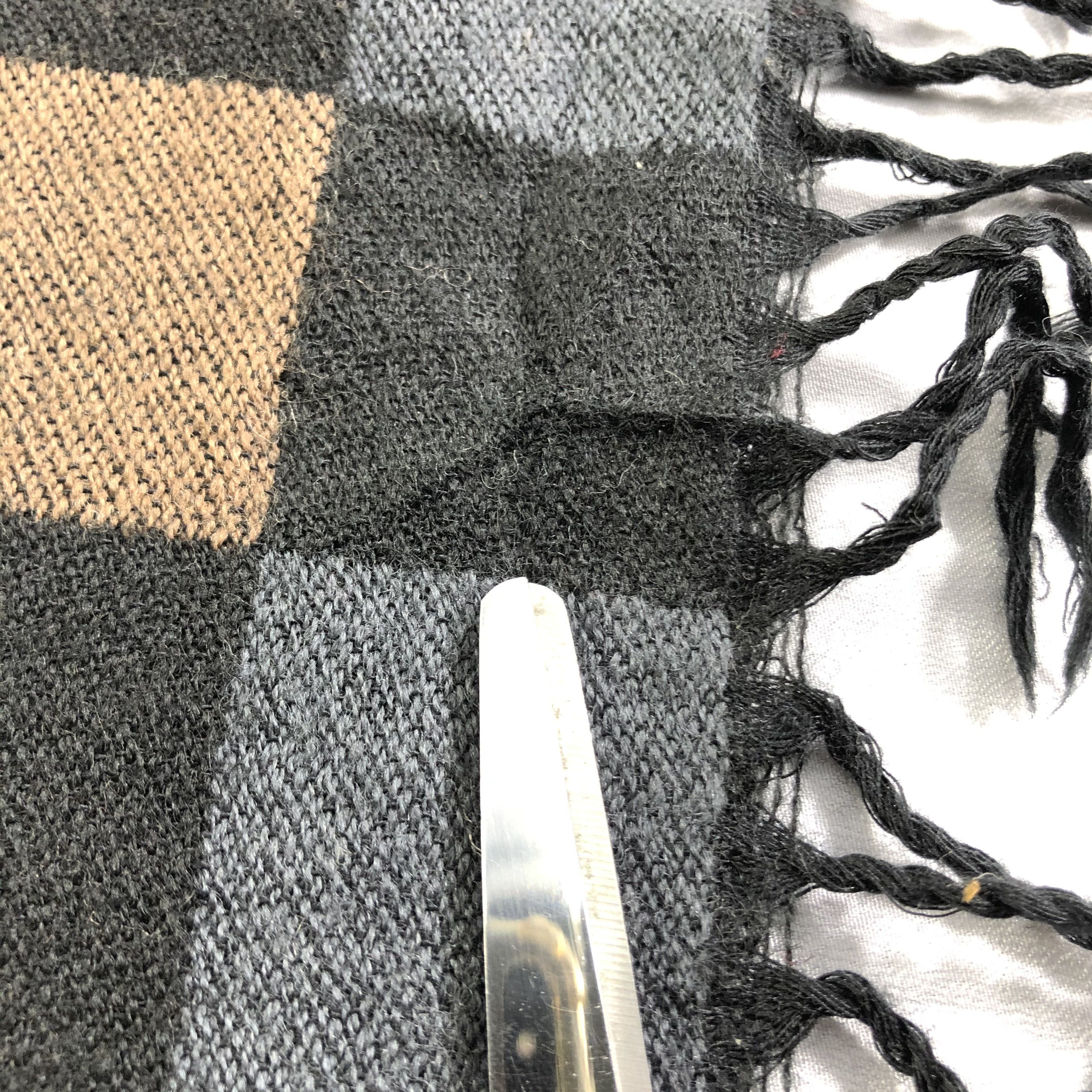 Lancel Lancel Checkered Wool Scarf Muffler Neckwear V2384 Size ONE SIZE - 6 Thumbnail