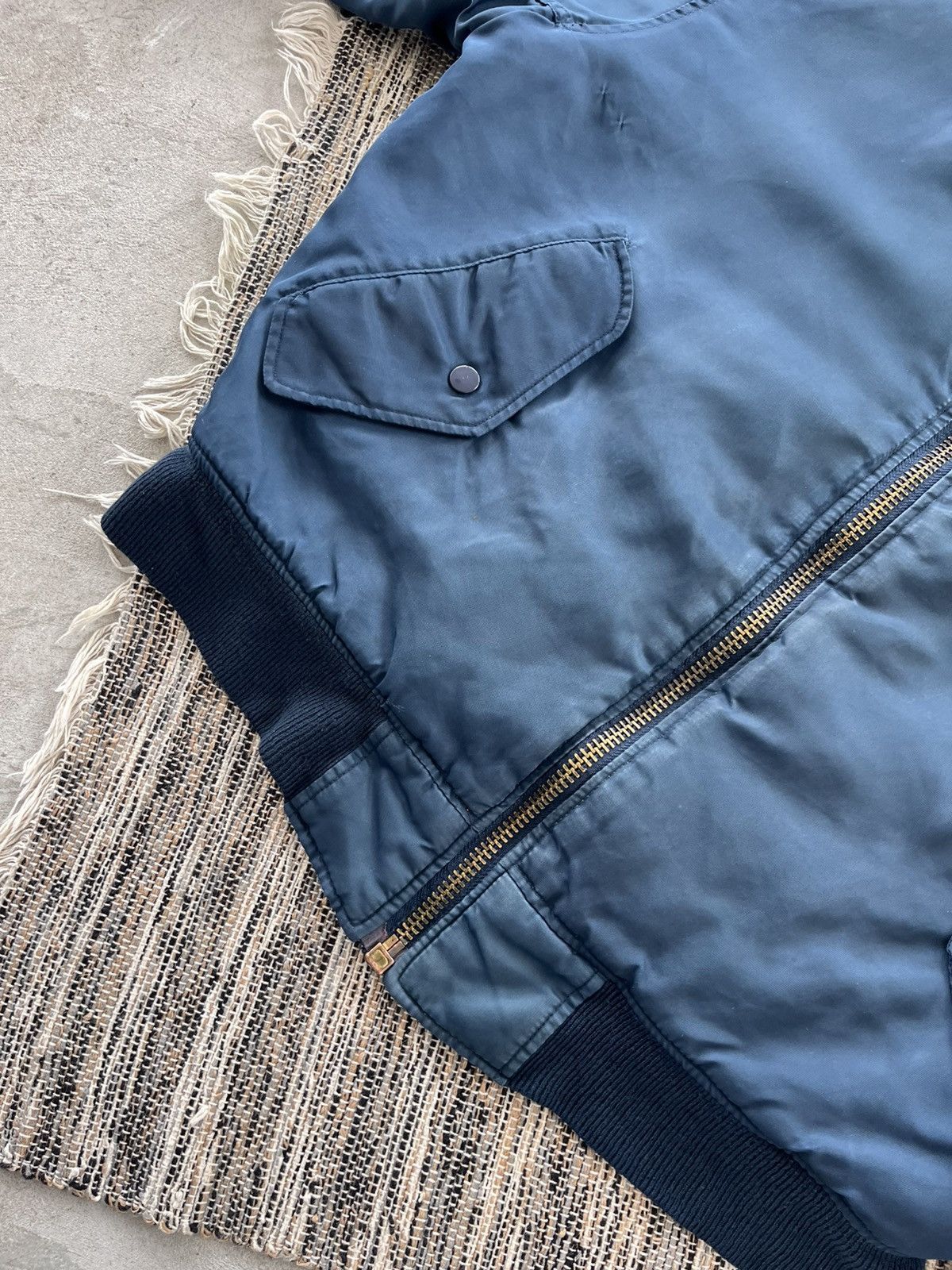 Alpha Industries Vintage Alpha Industries style Faded Blue Bomber Jacket Y2K Size US M / EU 48-50 / 2 - 7 Thumbnail