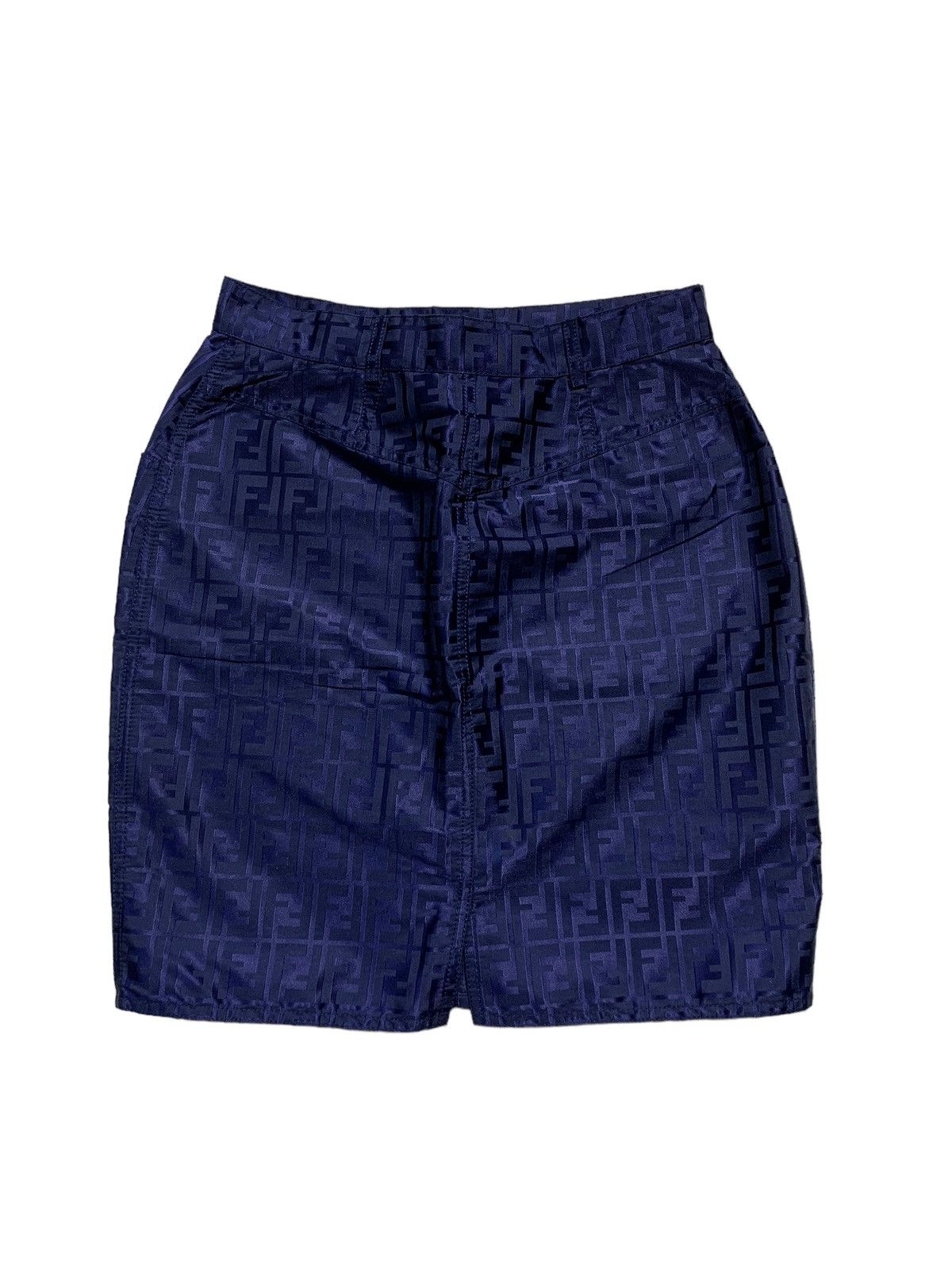 Fendi 🔥FENDI ZUCCA MONOGRAM BLUE MINI SKIRTS Size 28" / US 6 / IT 42 - 7 Thumbnail