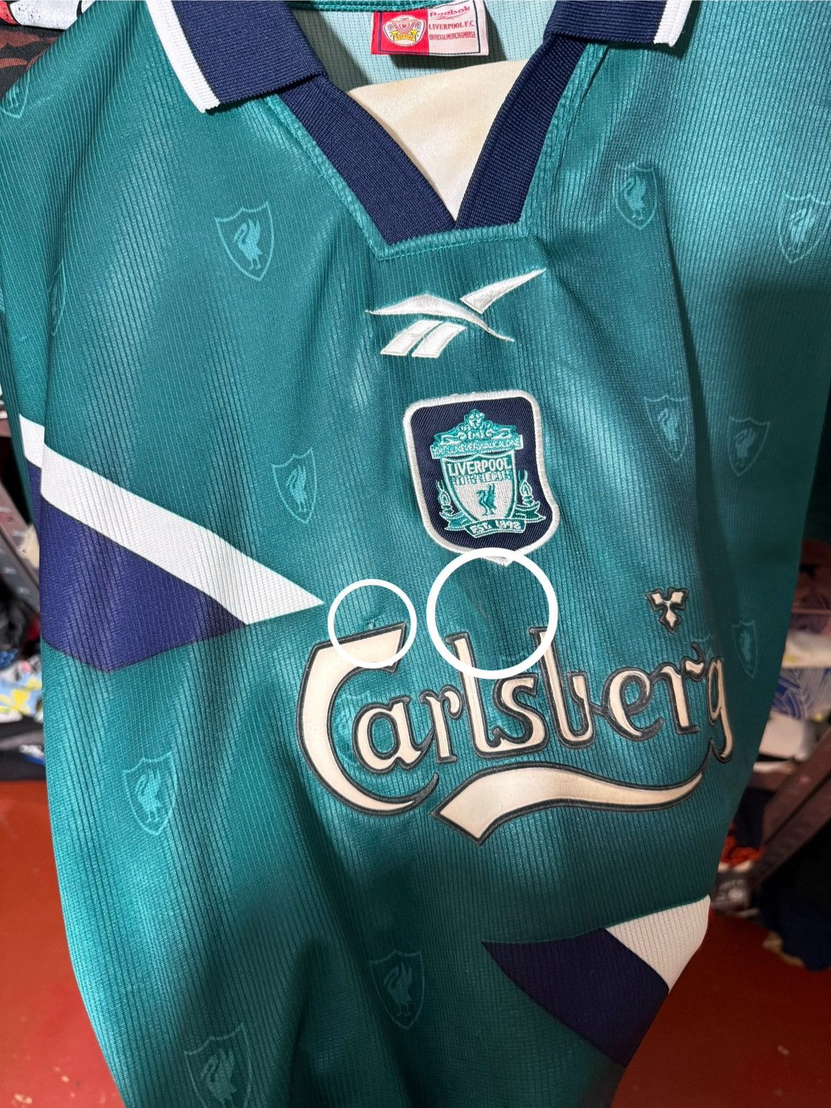 Reebok Reebok Liverpool 1999 2000 2001 Away Soccer Jersey BOOTLEG Size US XL / EU 56 / 4 - 7 Thumbnail