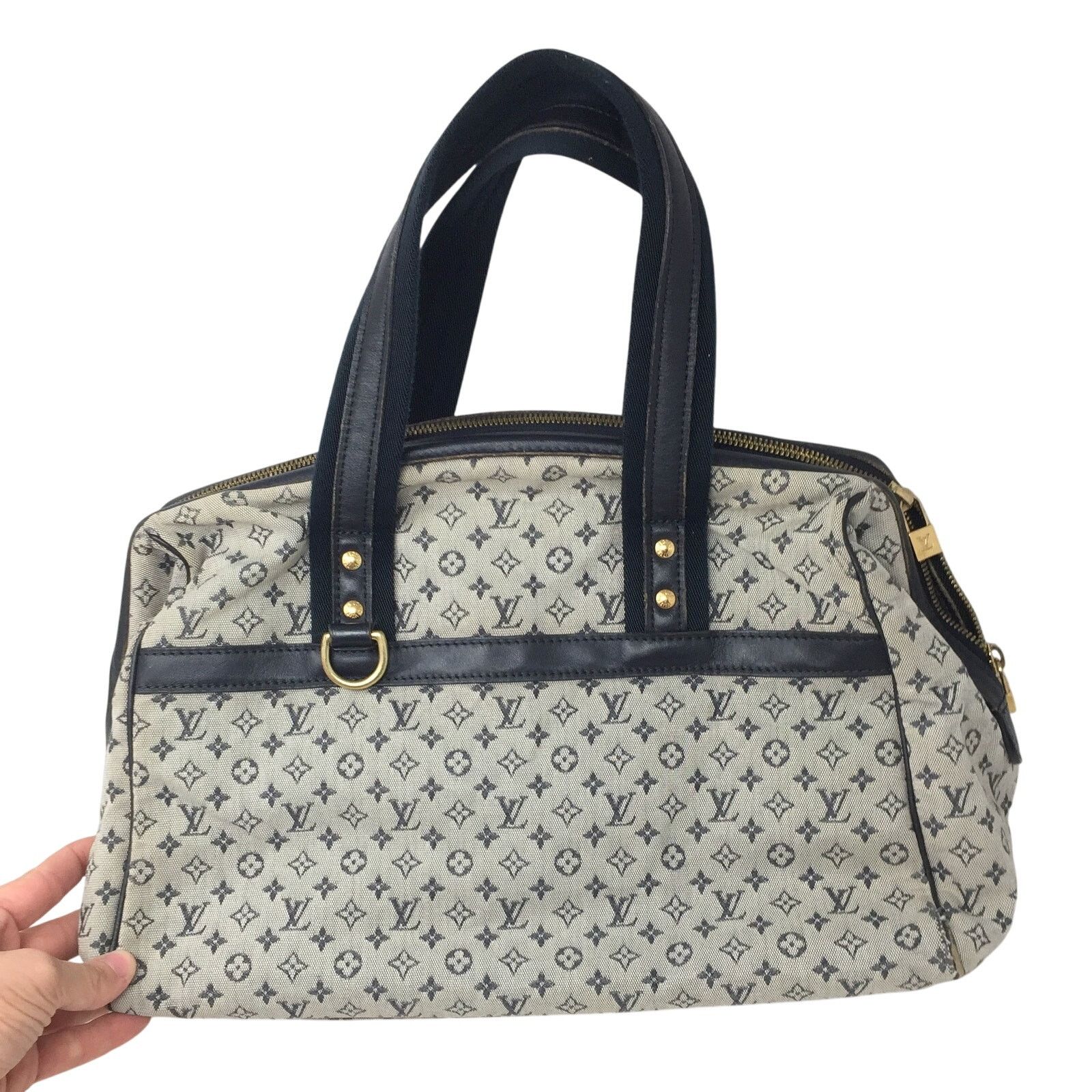 Louis Vuitton Louis‎ Vuitton Navy Monogram Mini Lin Josephine GM Satchel Size ONE SIZE - 2 Thumbnail