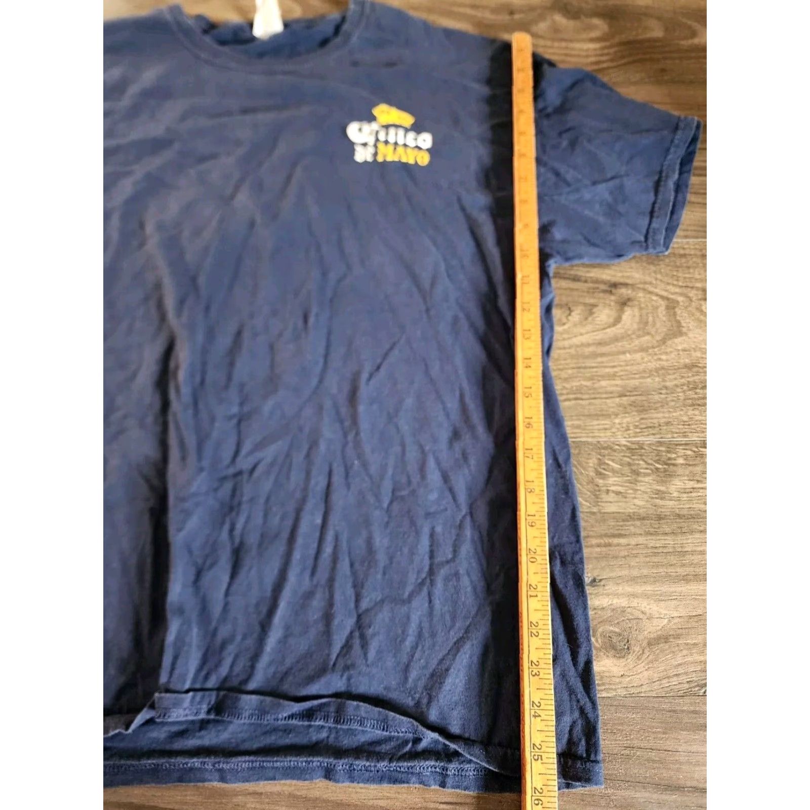 Fruit Of The Loom VINTAGE Fruit of the Loom Mens XL Blue Short Sleeve Graphic Tee Double Sided Cinco De Mayo Beer Mens Size US XL / EU 56 / 4 - 3 Thumbnail