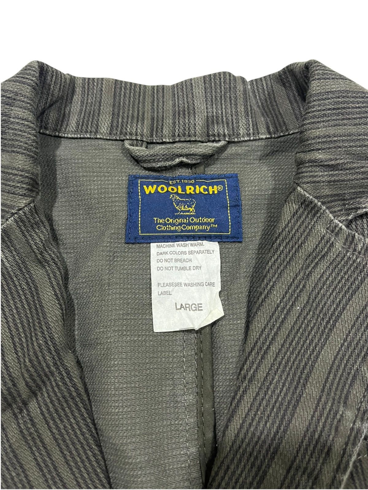 Vintage Vintage Woolrich Stripped Button Up Blazer/Coat Jacket Size US L / EU 52-54 / 3 - 9 Thumbnail
