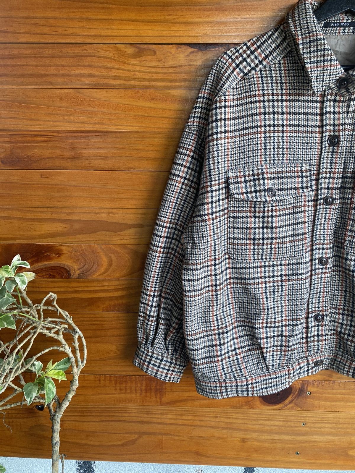 Japanese Brand Vintage One Way Plaid Overshirt Jacket Retro Casual Checker Size US M / EU 48-50 / 2 - 6 Thumbnail