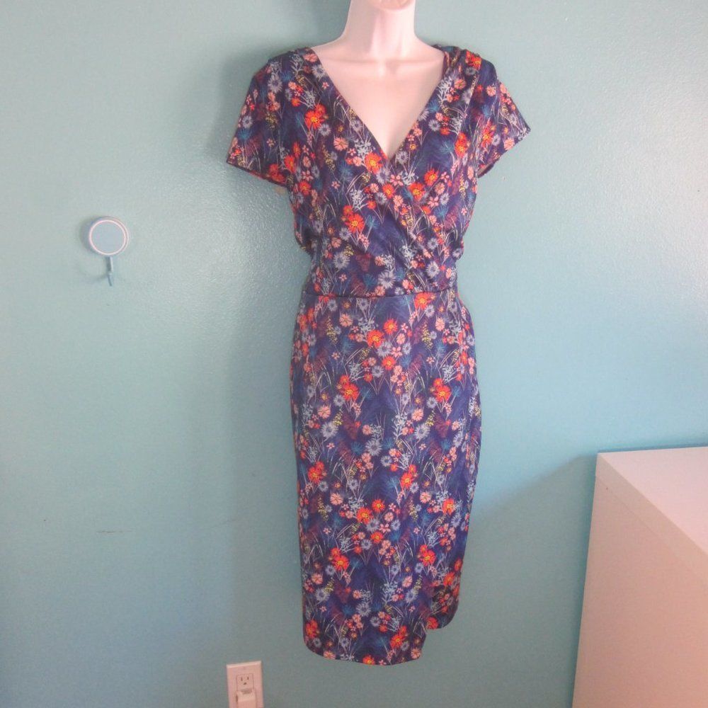 Ellen Tracy Lindy Bop Womens Size 12 "Purple Blooming" Dress Size L / US 10 / IT 46 - 13 Thumbnail